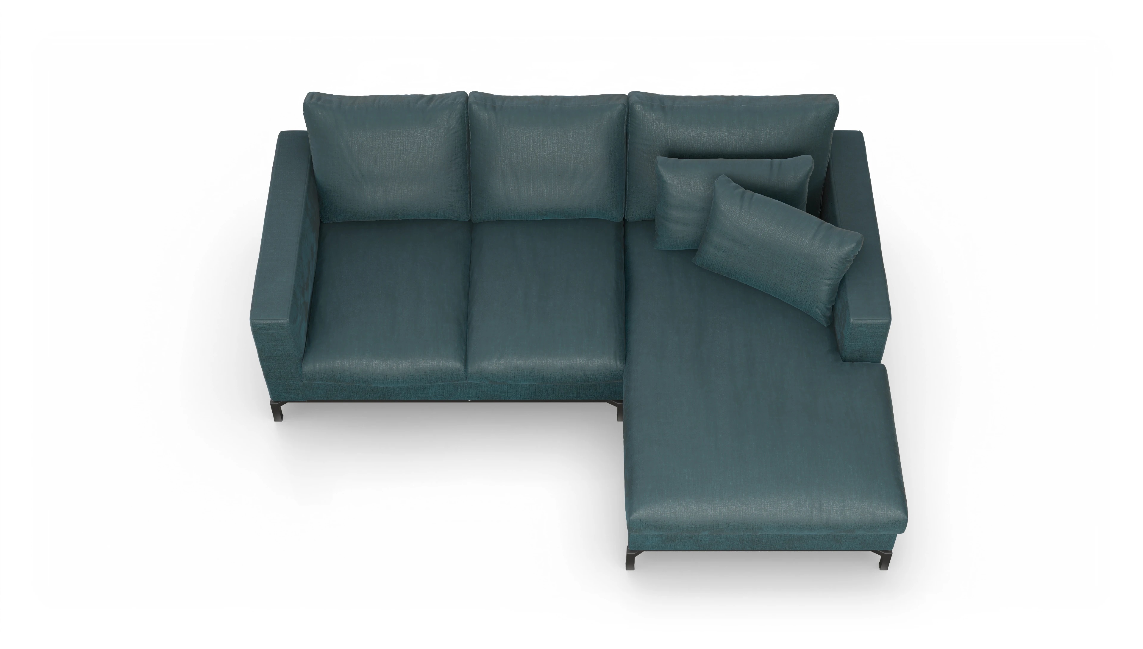 Ansicht des Produktes Fenice Sofa mit Rec rechts in grün