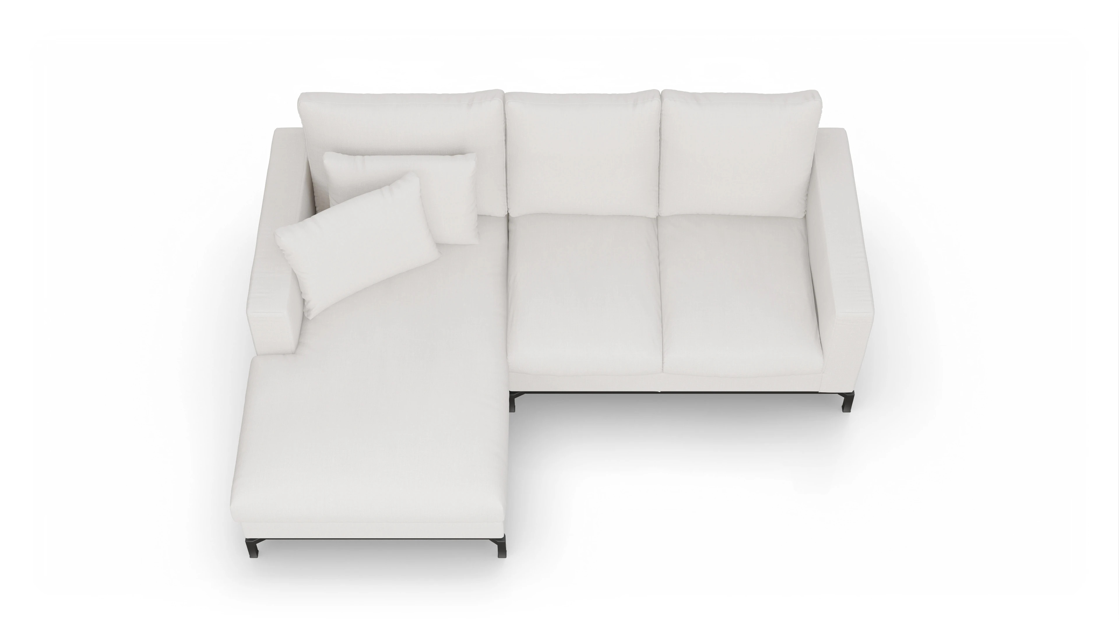 Ansicht des Produktes Fenice Sofa mit Rec links in weiß