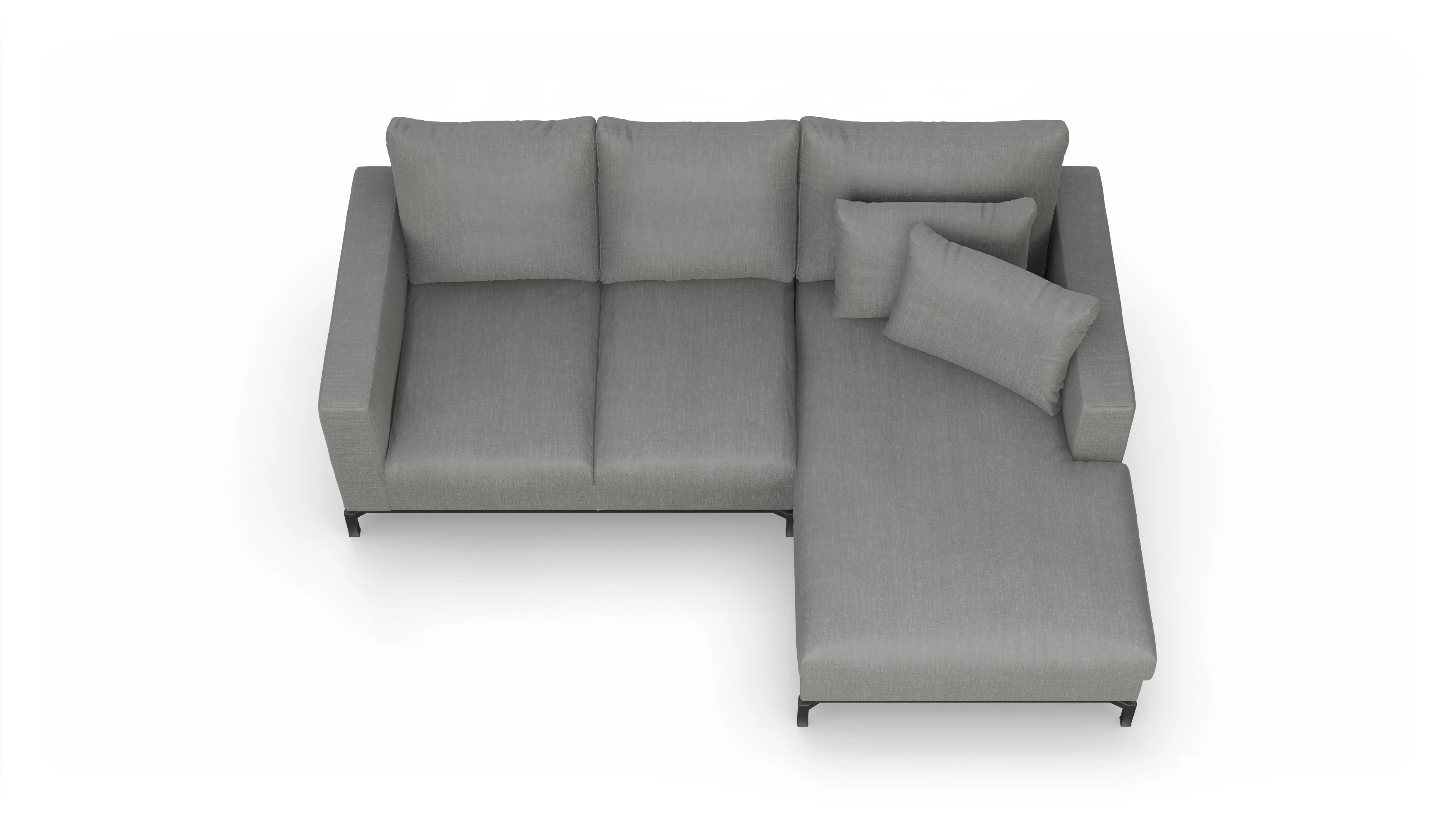 Ansicht des Produktes Fenice Sofa mit Rec rechts in grau