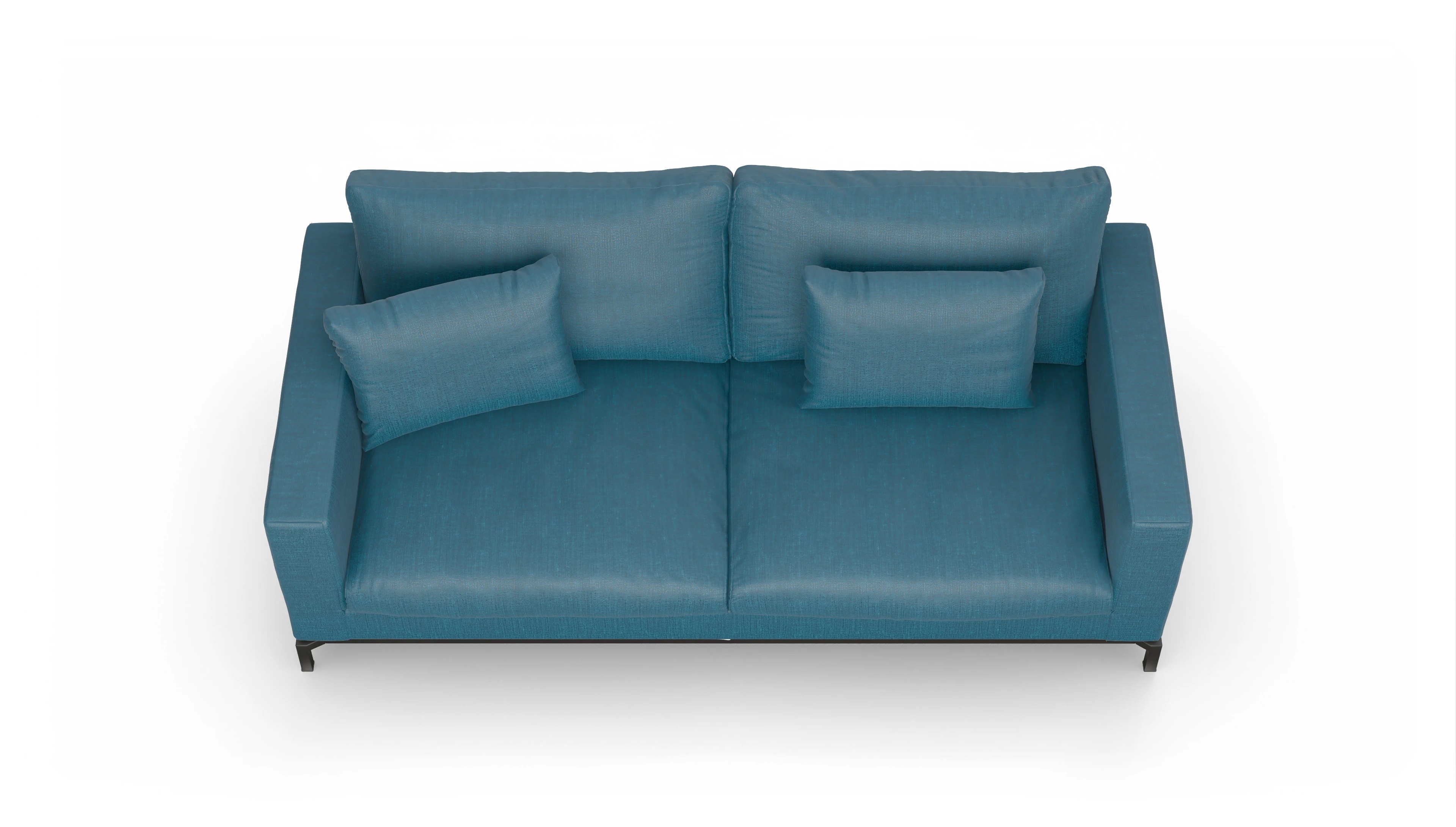 Design-Couch Fenice Ansicht des Produktes Fenice 3-Sitzer in blau