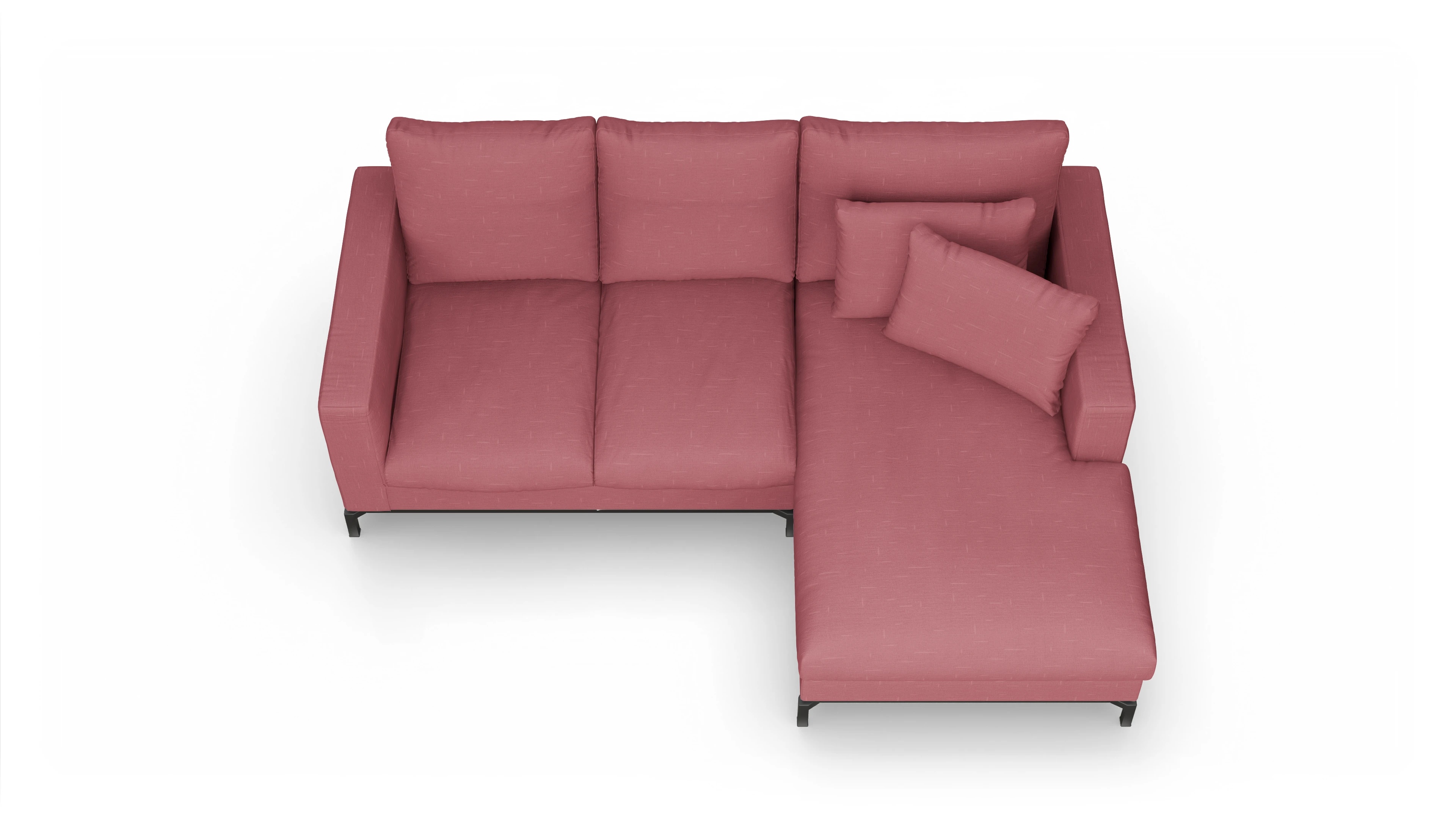 Ansicht des Produktes Fenice Sofa mit Rec rechts in rot