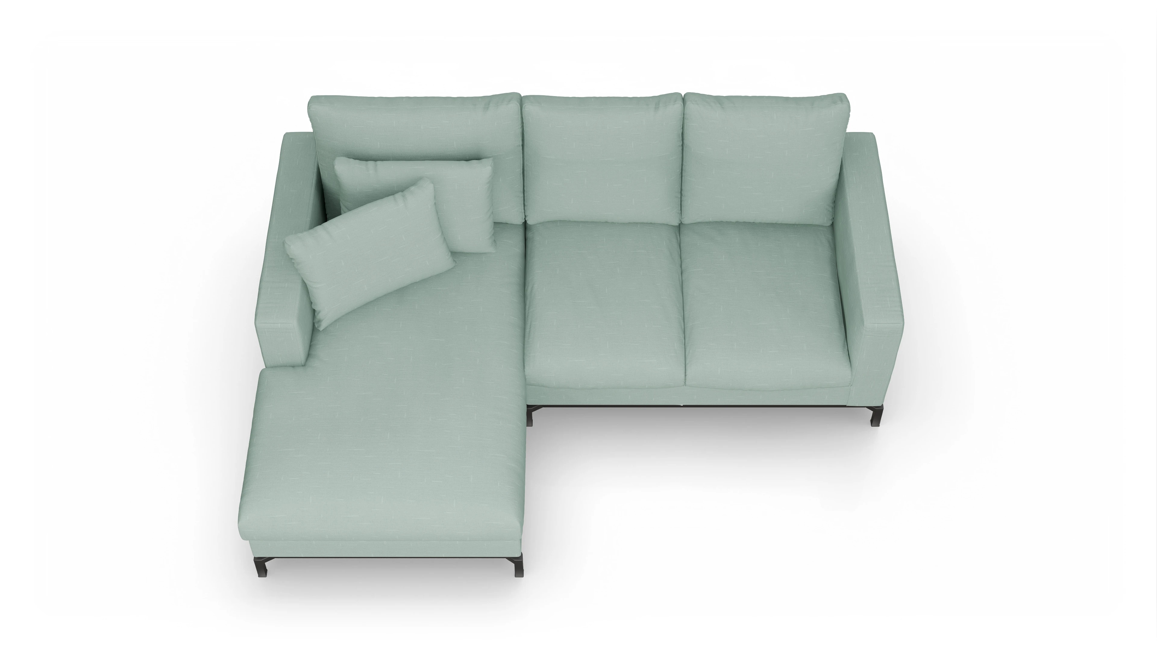 Ansicht des Produktes Fenice Sofa mit Rec links in grün