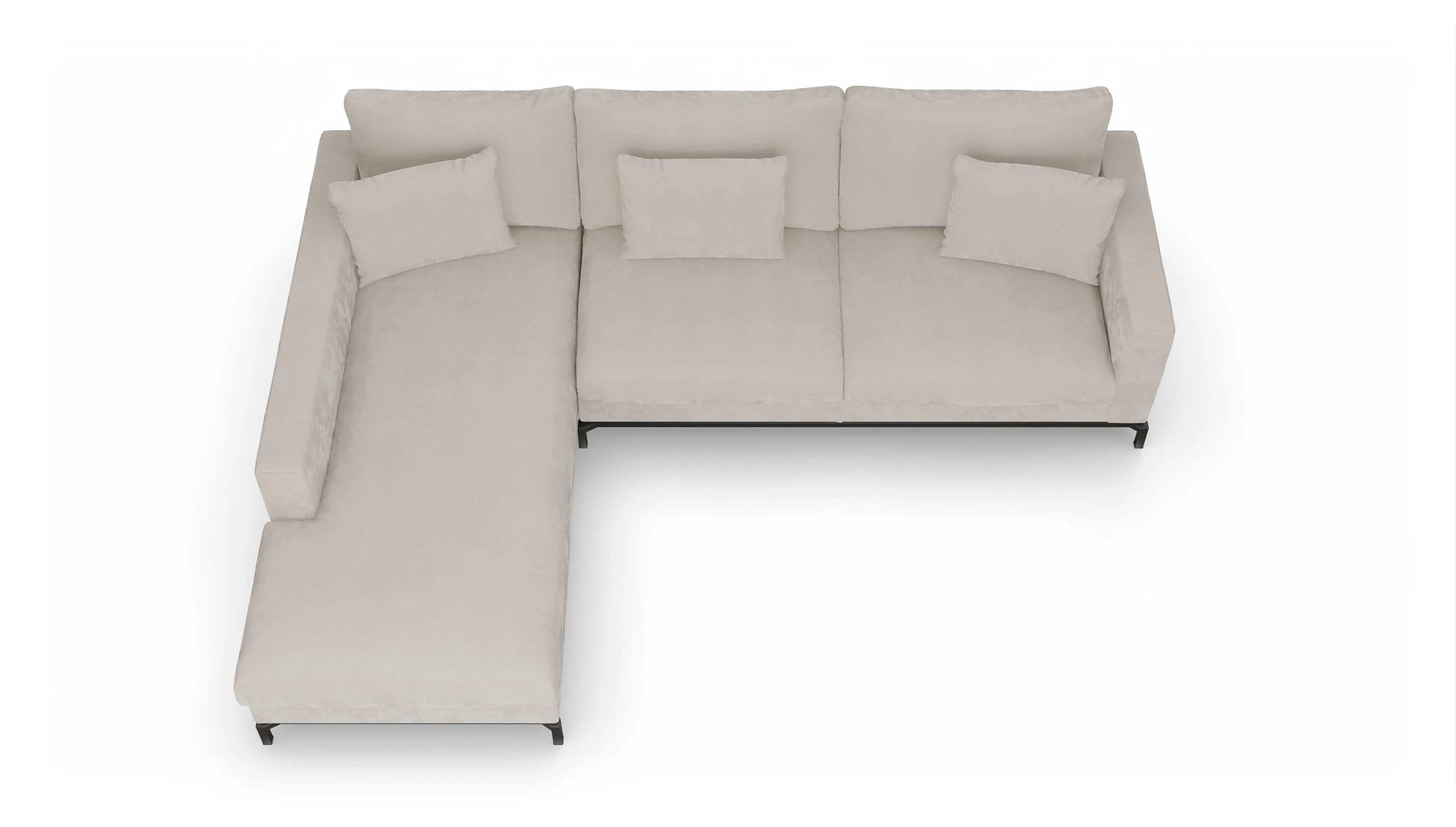 Ansicht des Produktes Fenice Sofa mit Rec links in weiß