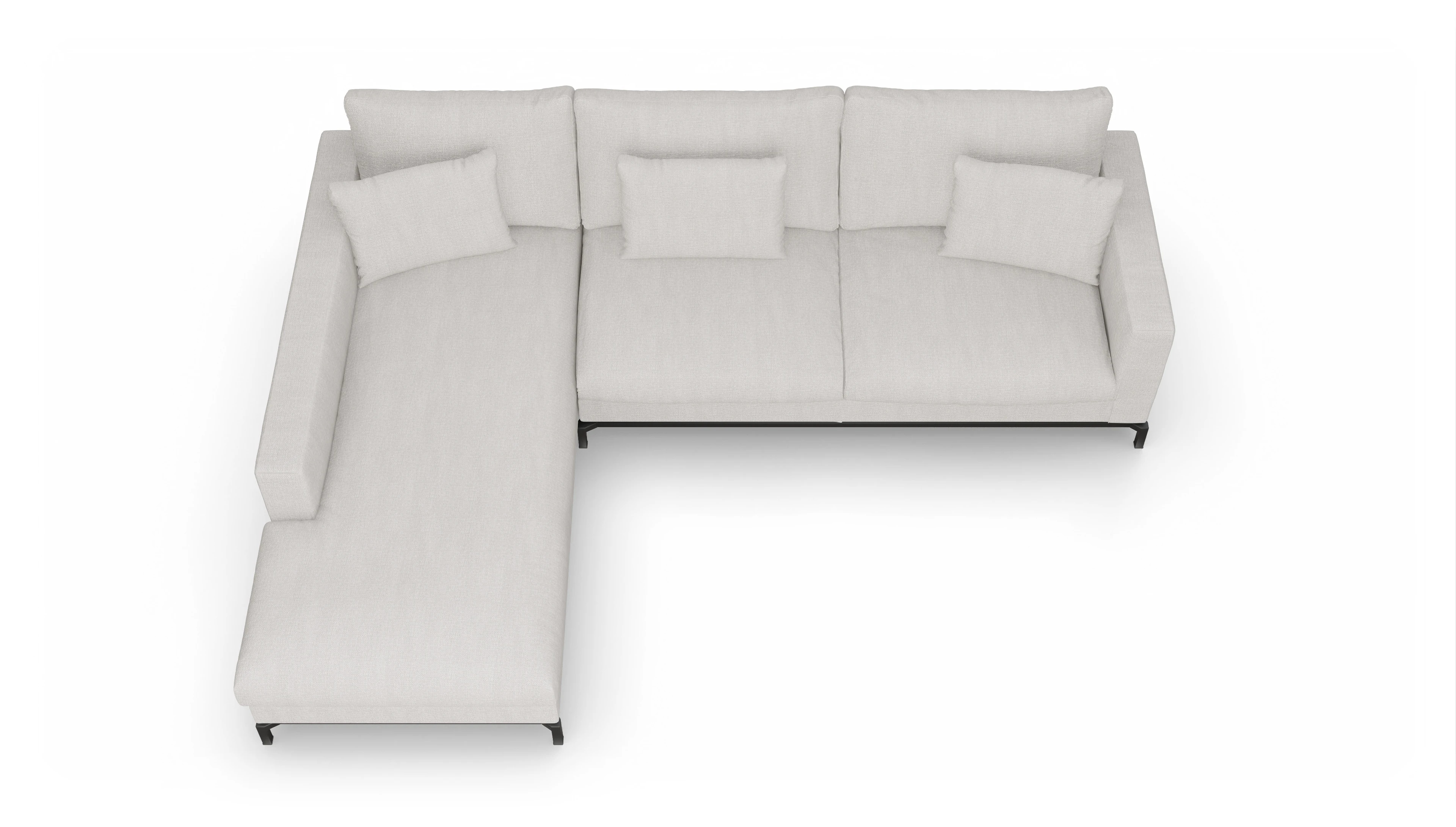 Ansicht des Produktes Fenice Sofa mit Rec links in weiß