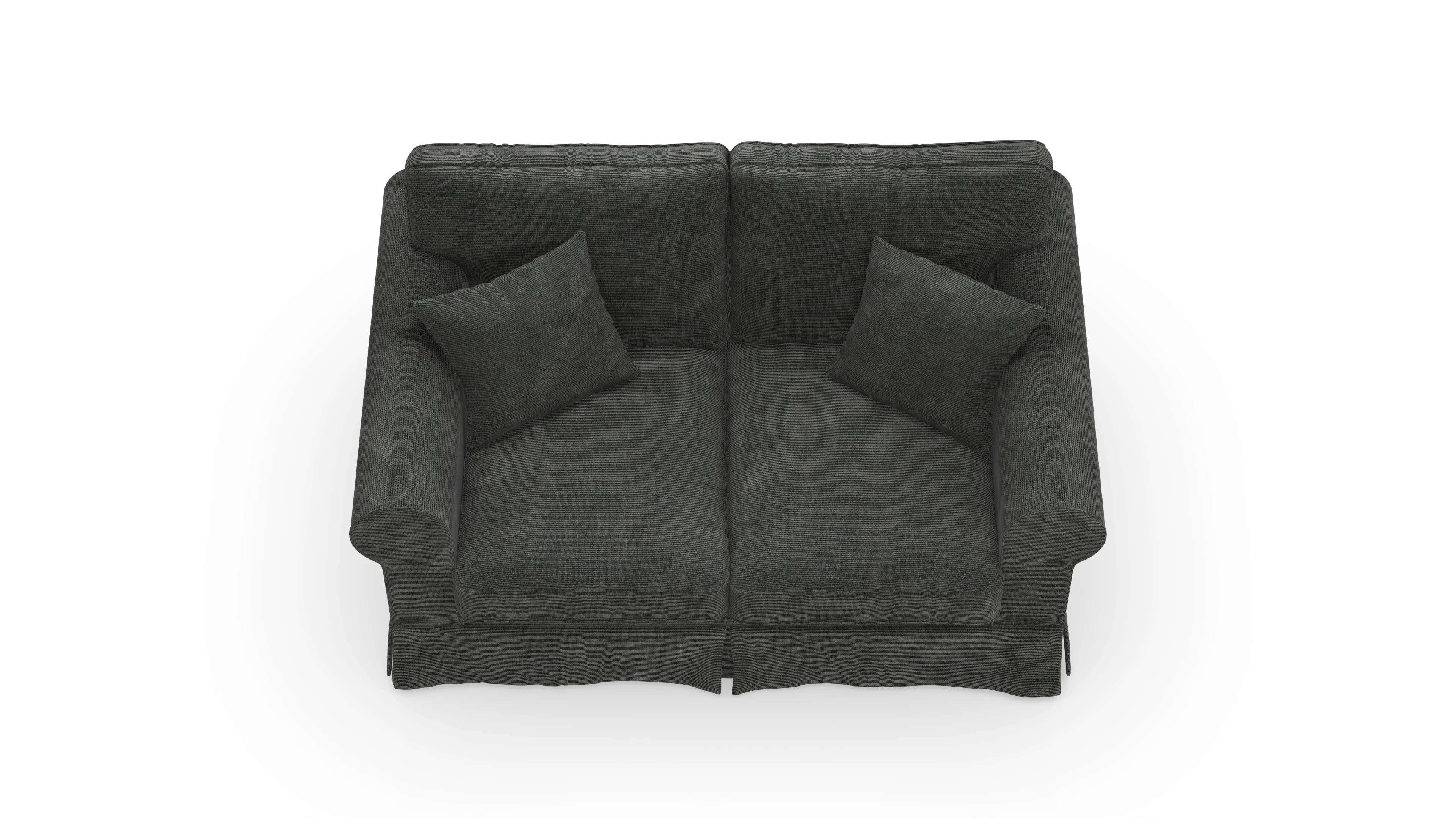 Ansicht des Produktes ParkSlope 2-Sitzer in Stoff grau