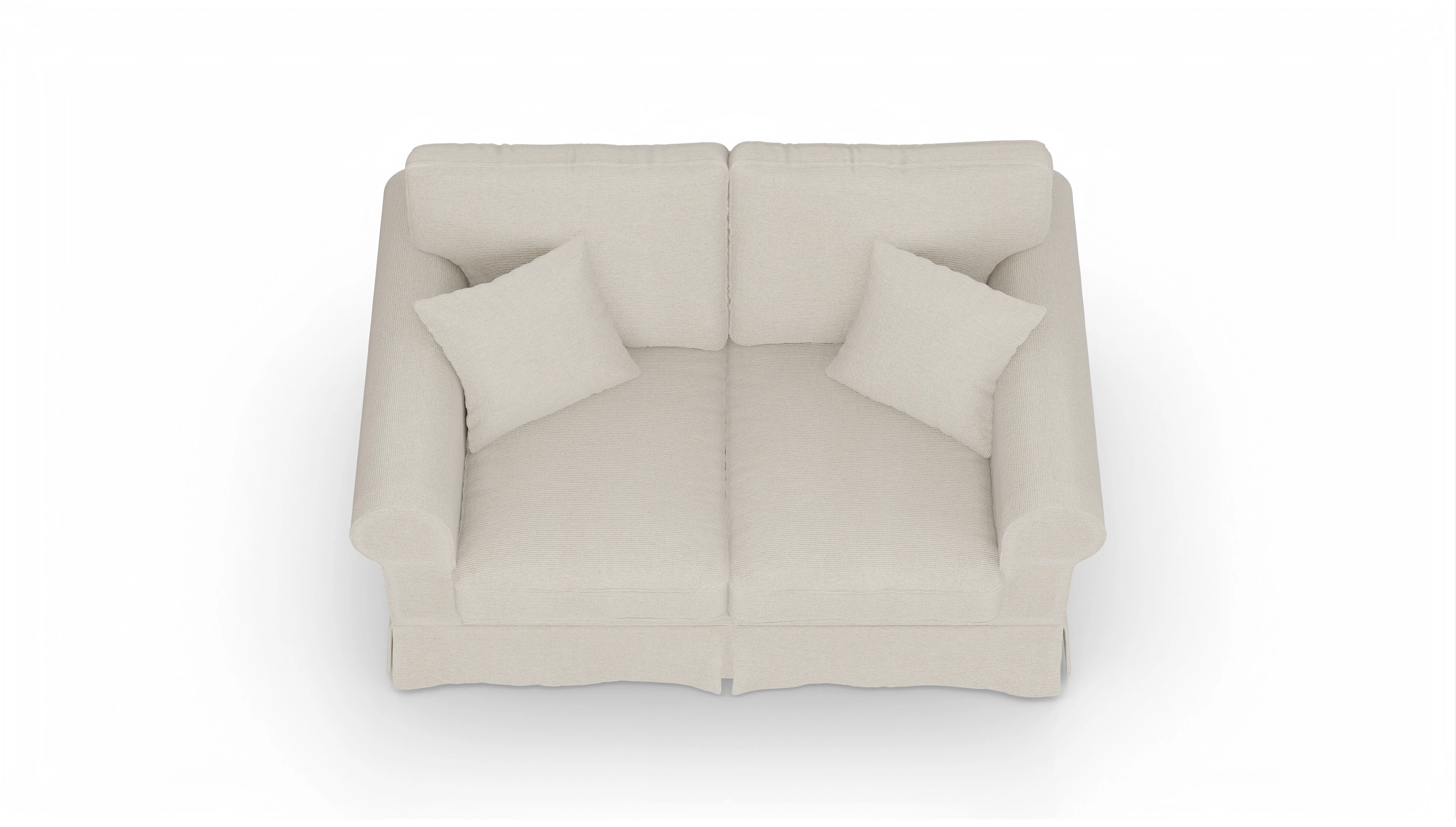 Ansicht des Produktes ParkSlope 2-Sitzer in Stoff weiß