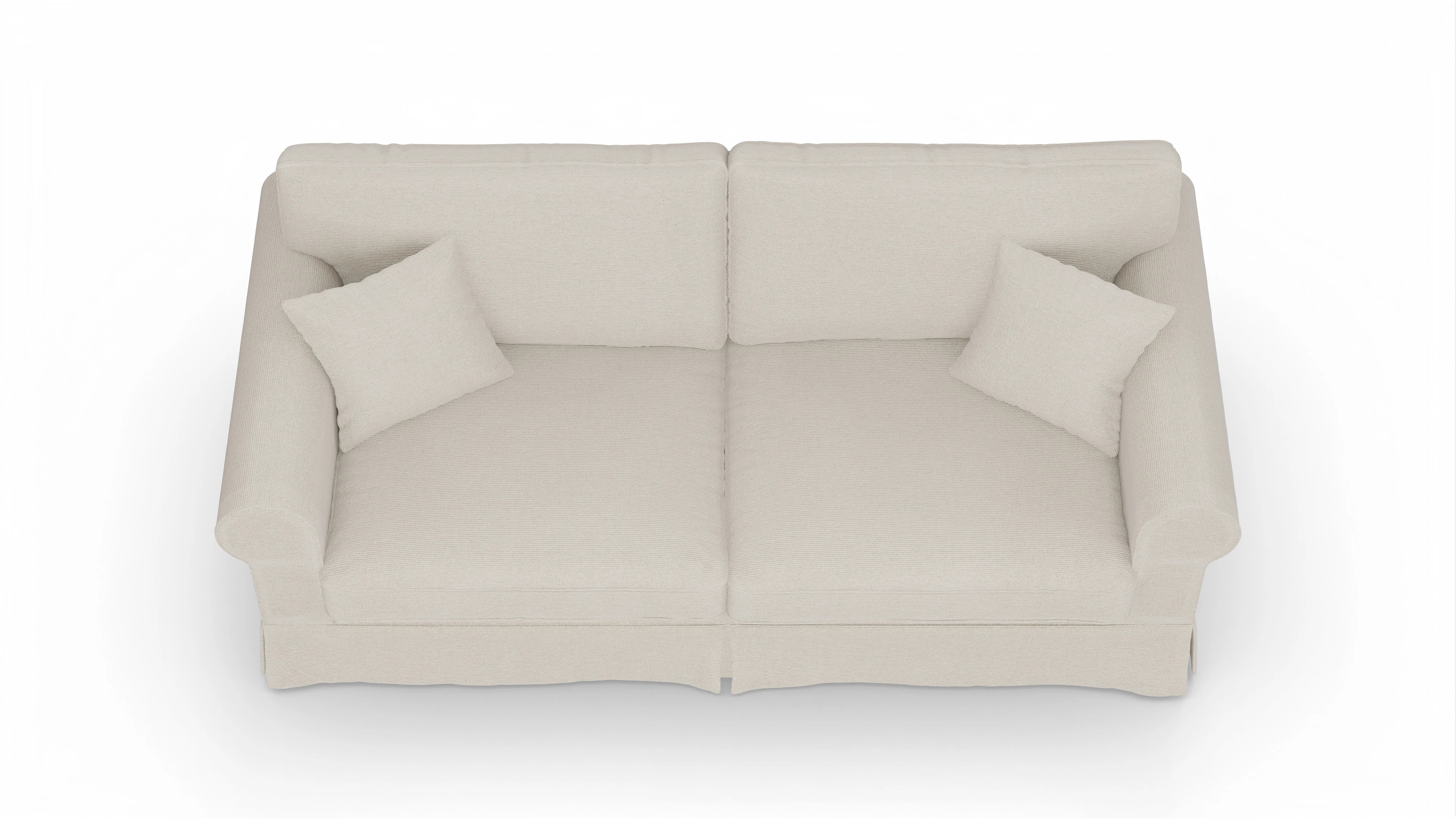 Ansicht des Produktes ParkSlope 3-Sitzer in Stoff weiß