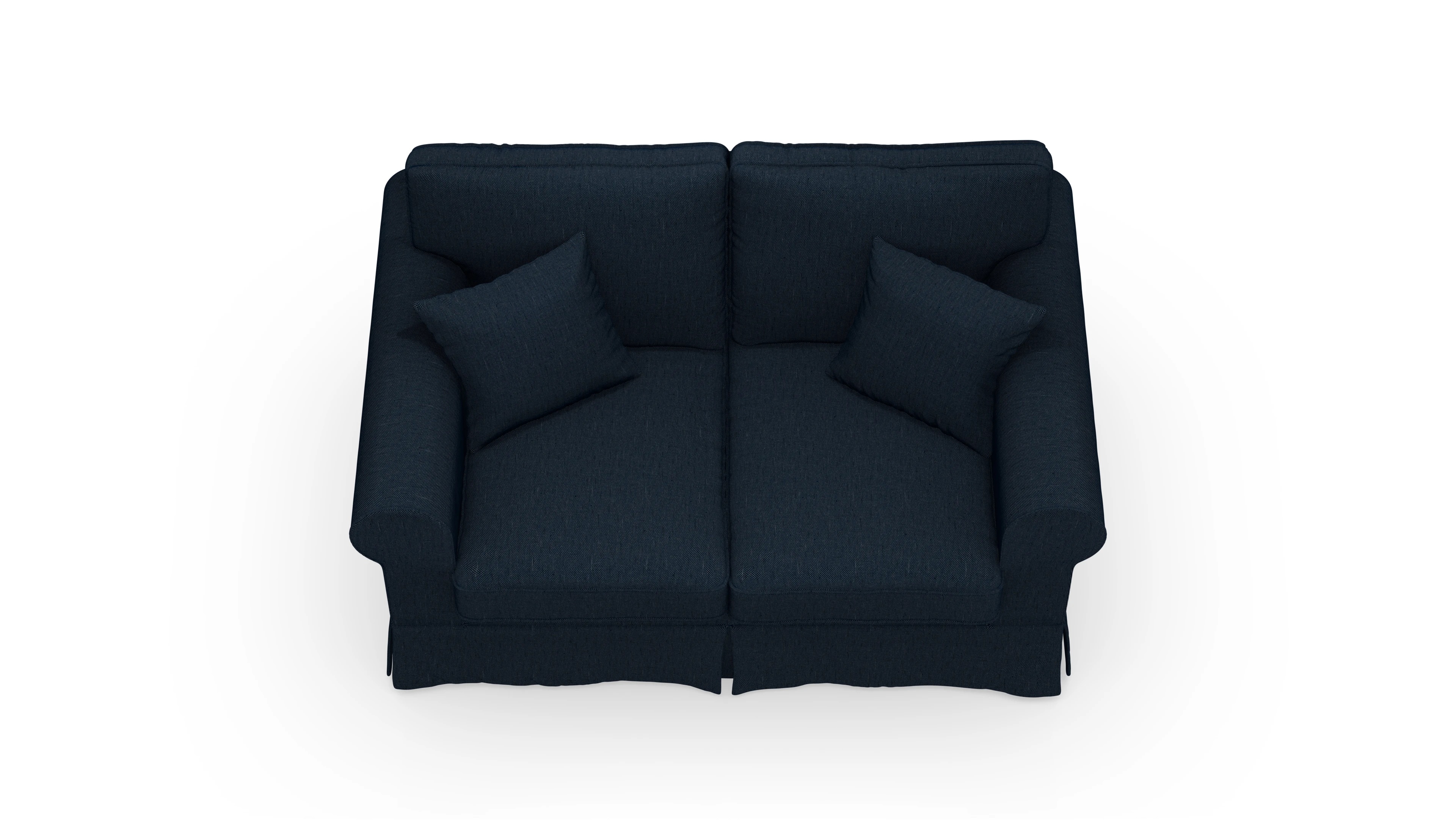 Landhaus-Sofa Park Slope mit Husse Ansicht des Produktes ParkSlope 2-Sitzer in Stoff blau