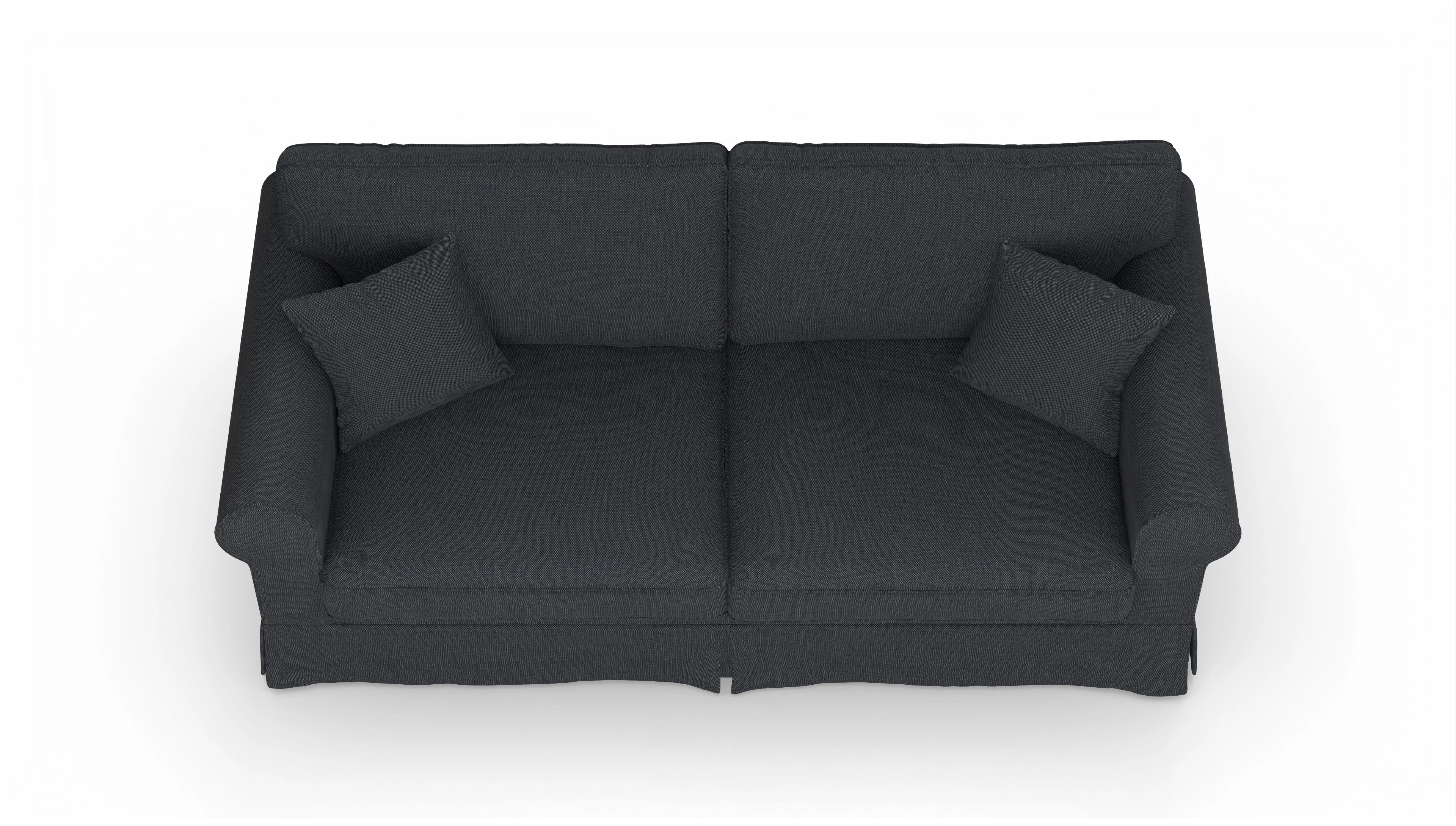 Ansicht des Produktes ParkSlope 3-Sitzer in Stoff blau