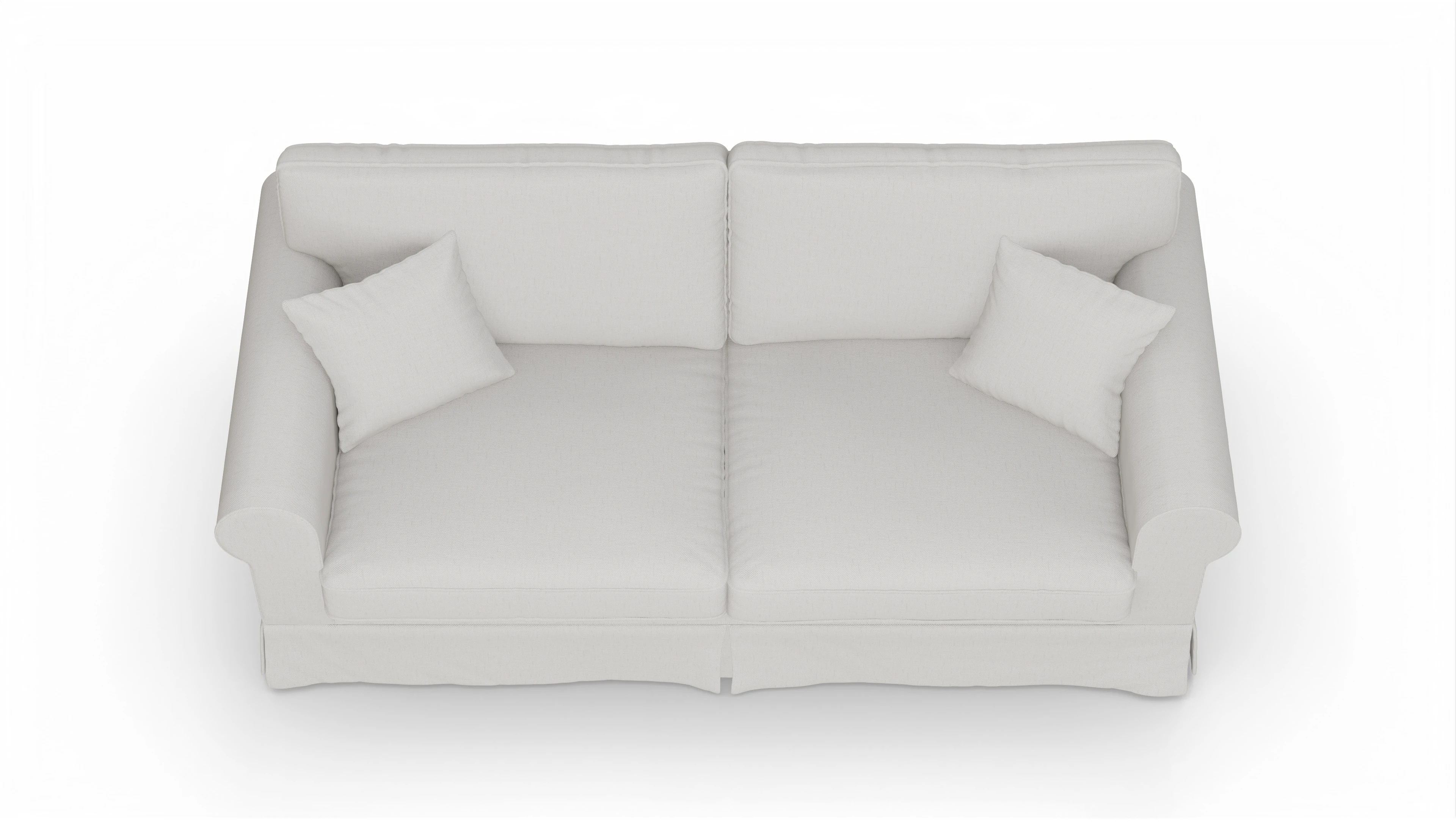 Ansicht des Produktes ParkSlope 3-Sitzer in Stoff weiß