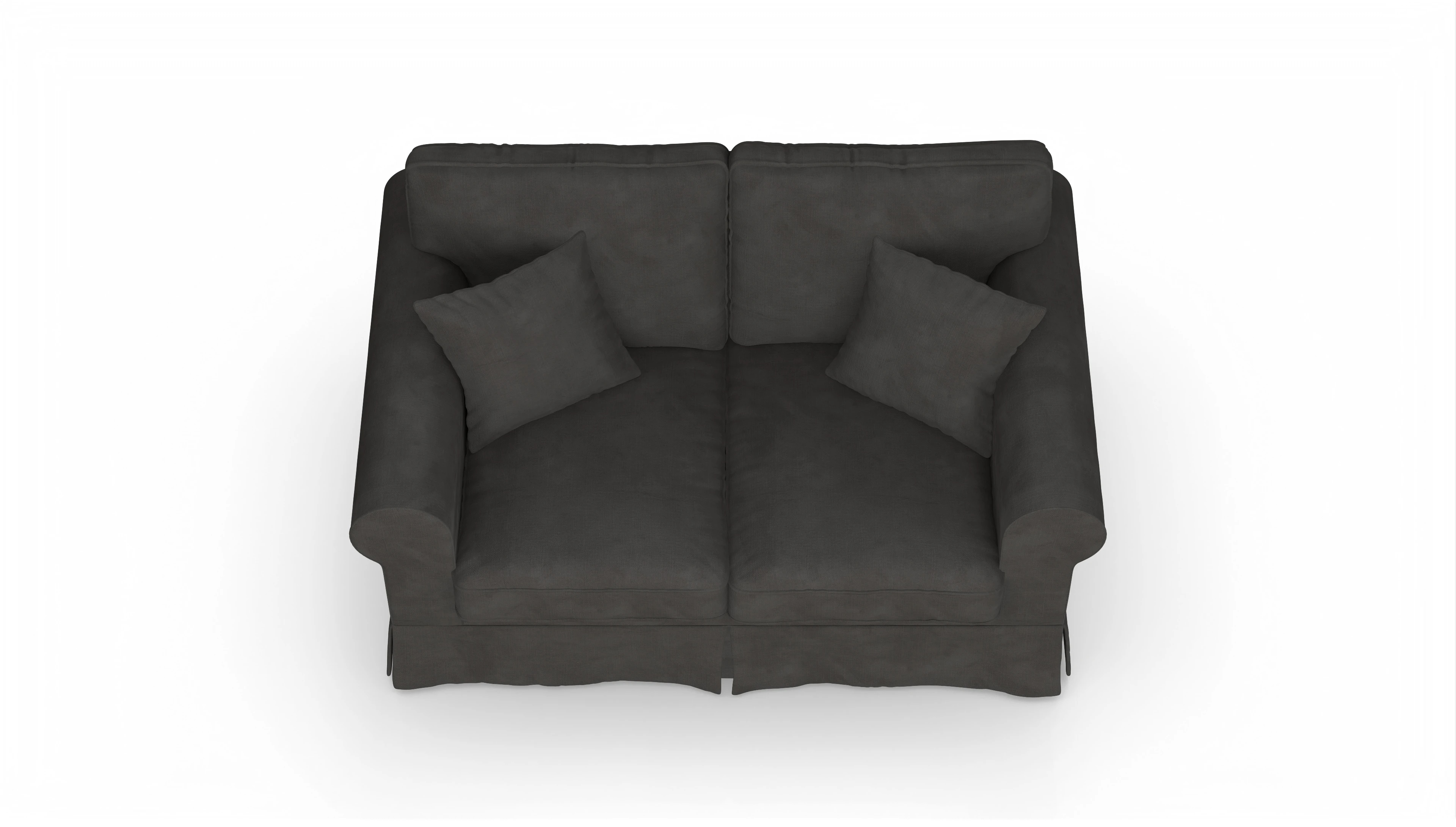 Ansicht des Produktes ParkSlope 2-Sitzer in Samt grau