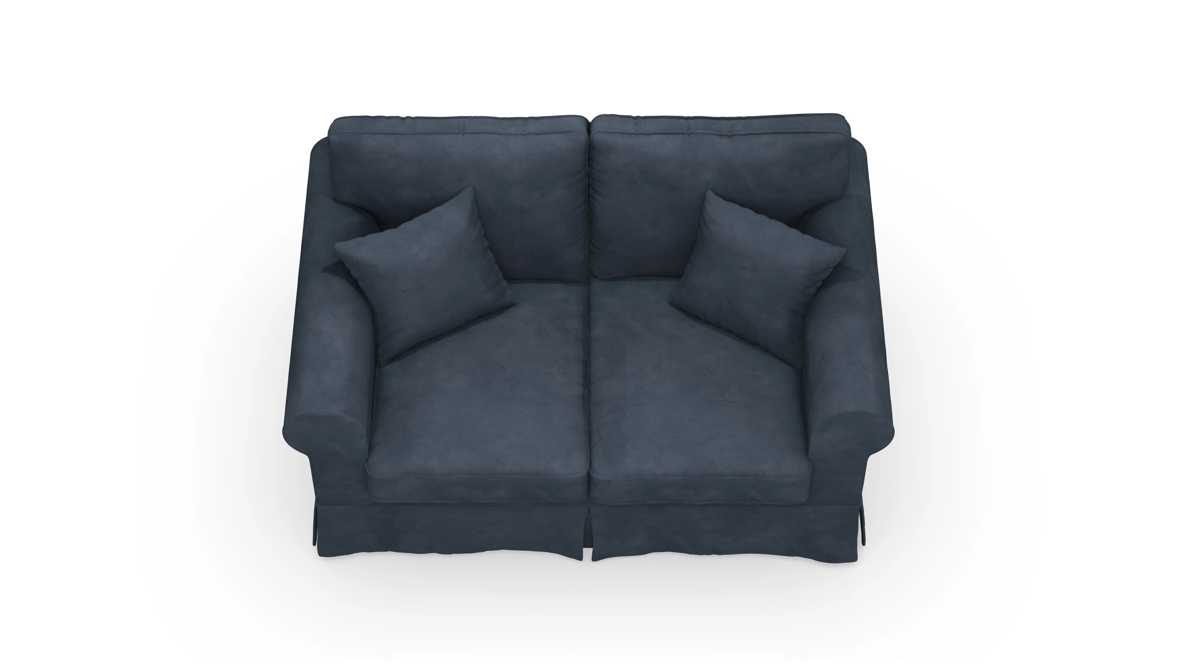 Landhaus-Sofa Park Slope mit Husse Ansicht des Produktes ParkSlope 2-Sitzer in Samt blau