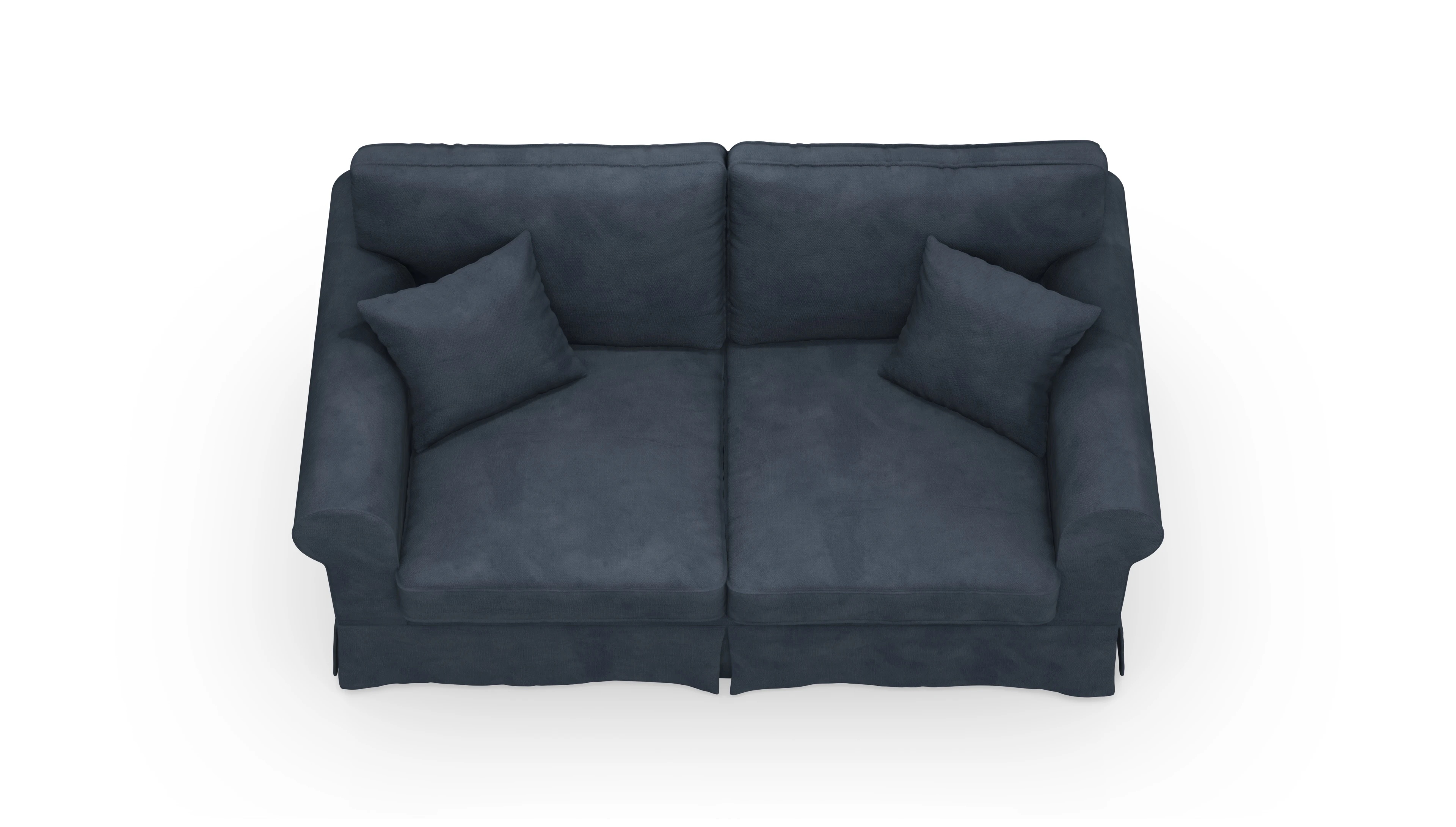 Landhaus-Sofa Park Slope mit Husse Ansicht des Produktes ParkSlope 2,5-Sitzer in Samt blau