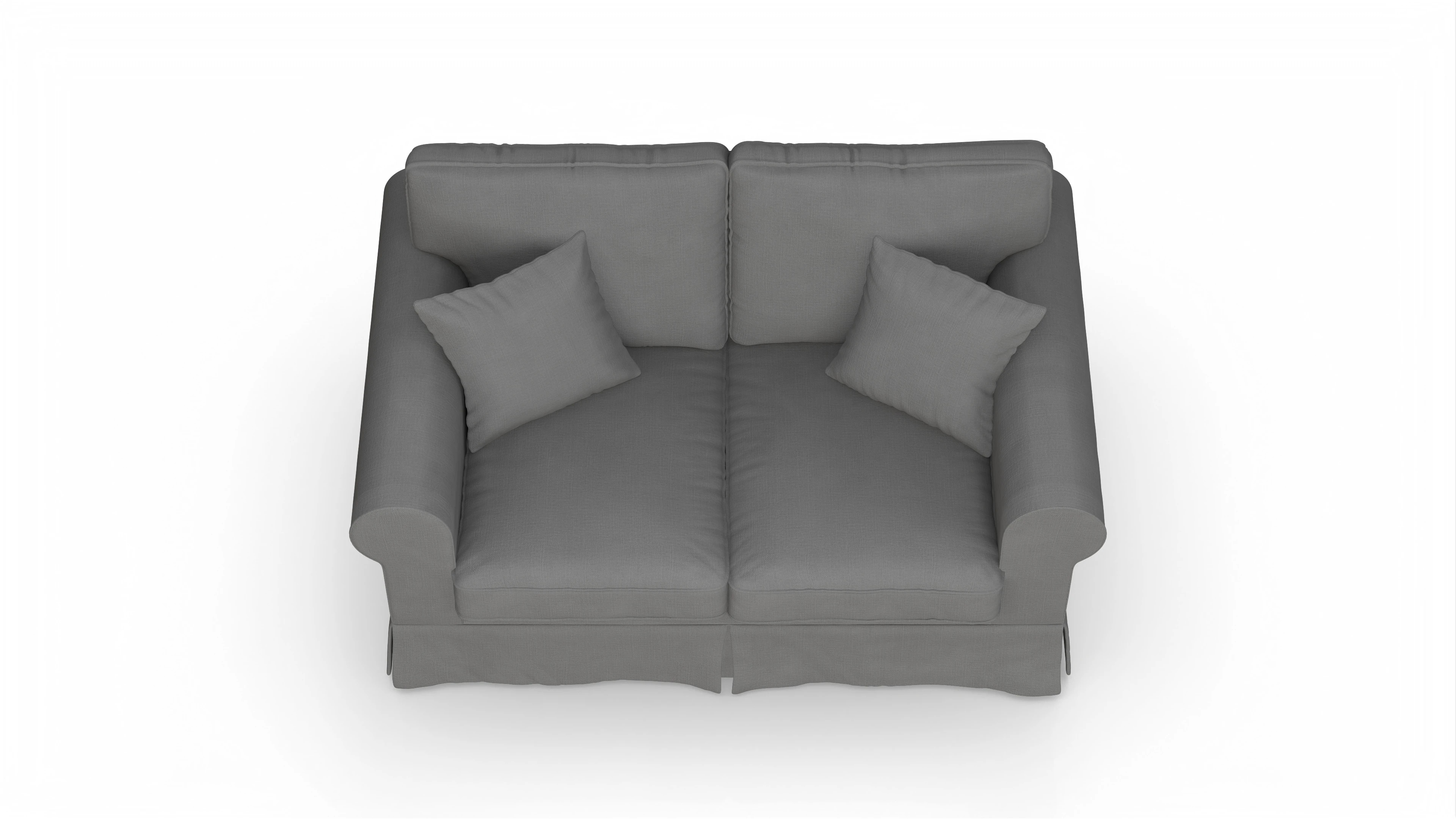 Ansicht des Produktes ParkSlope 2-Sitzer in Samt grau