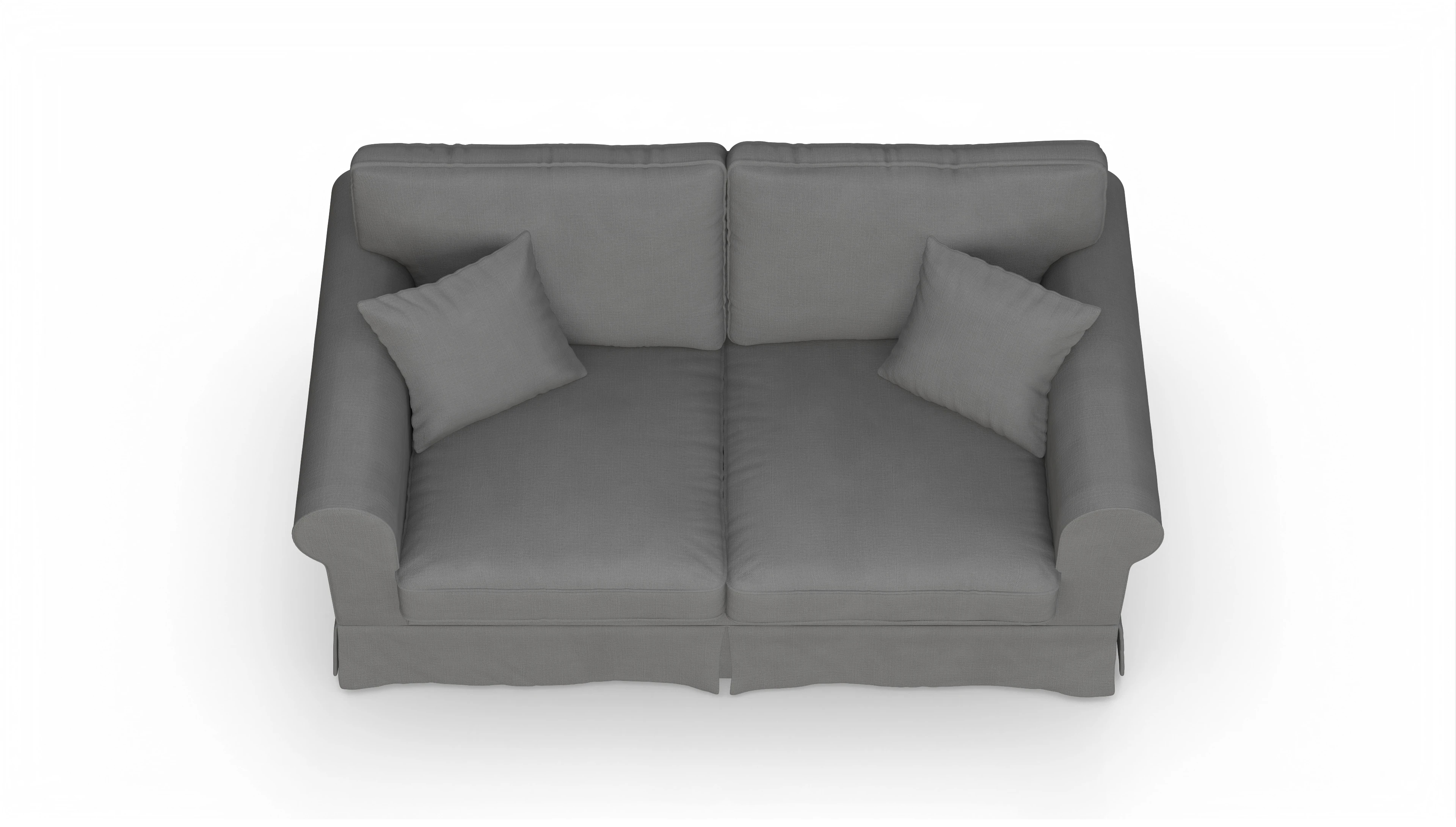 Ansicht des Produktes ParkSlope 2,5-Sitzer in Samt grau