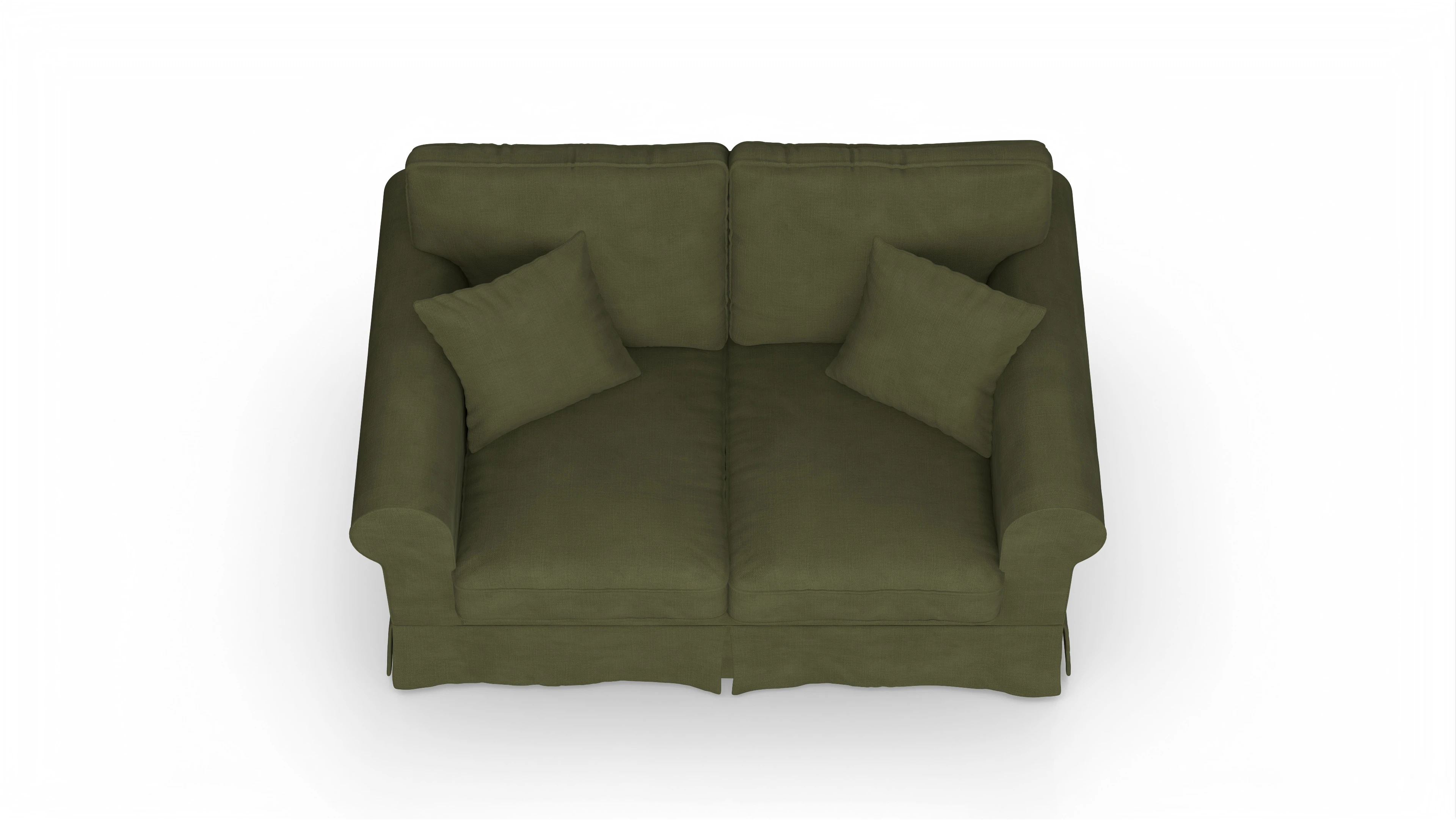 Ansicht des Produktes ParkSlope 2-Sitzer in Samt grün