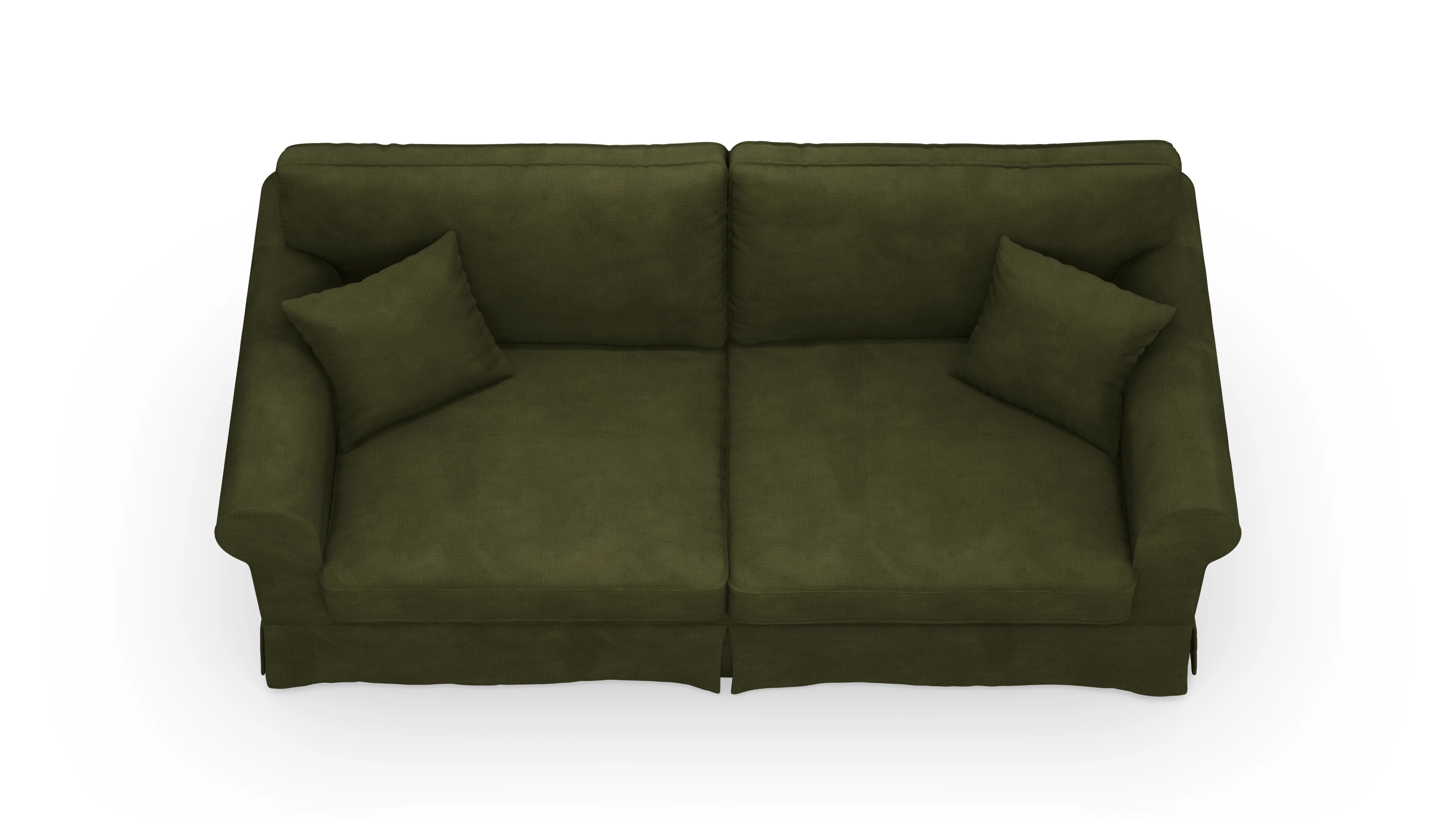 Landhaus-Sofa Park Slope mit Husse Ansicht des Produktes ParkSlope 3-Sitzer in Samt grün