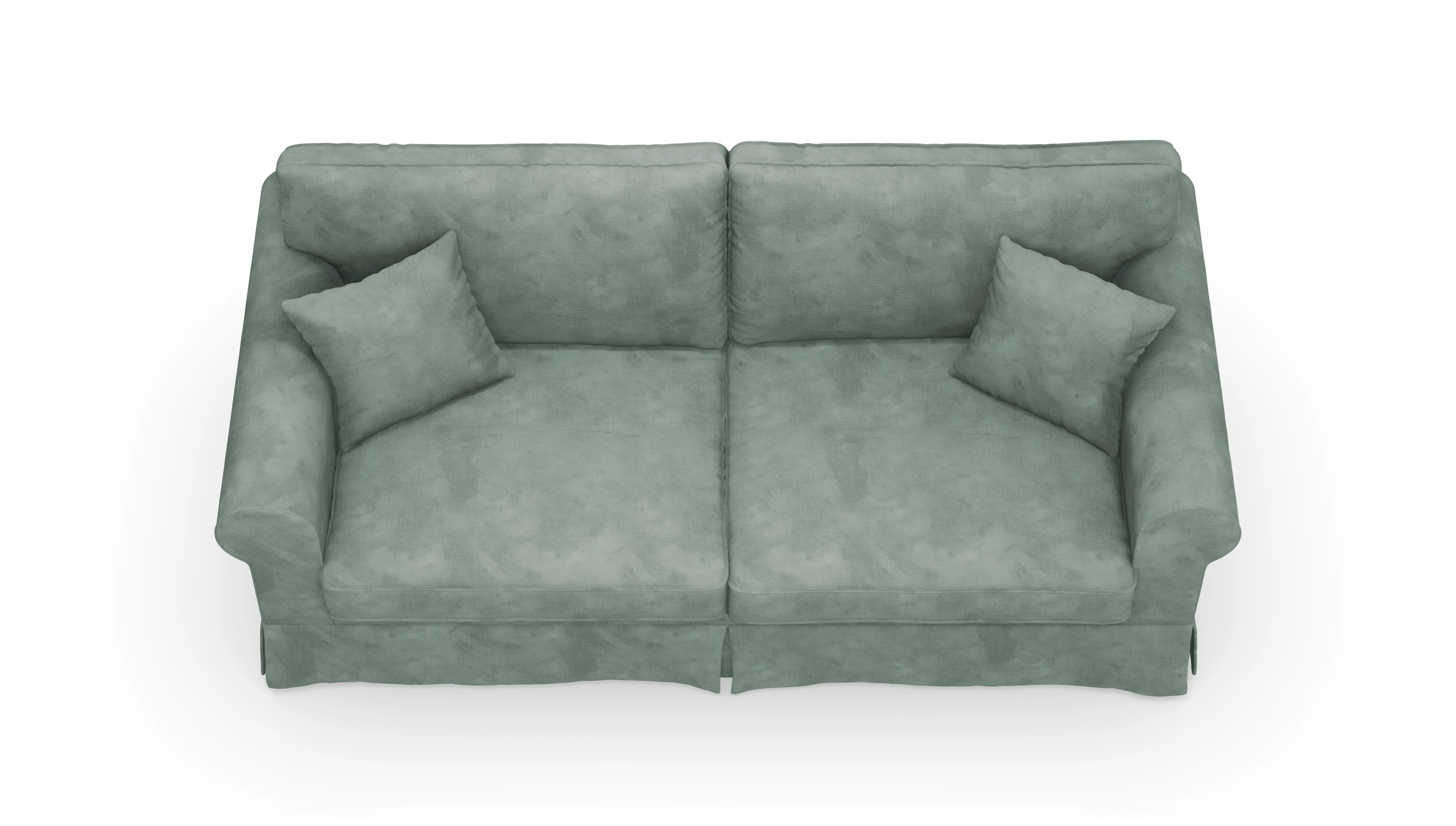 Ansicht des Produktes ParkSlope 3-Sitzer in Samt blau
