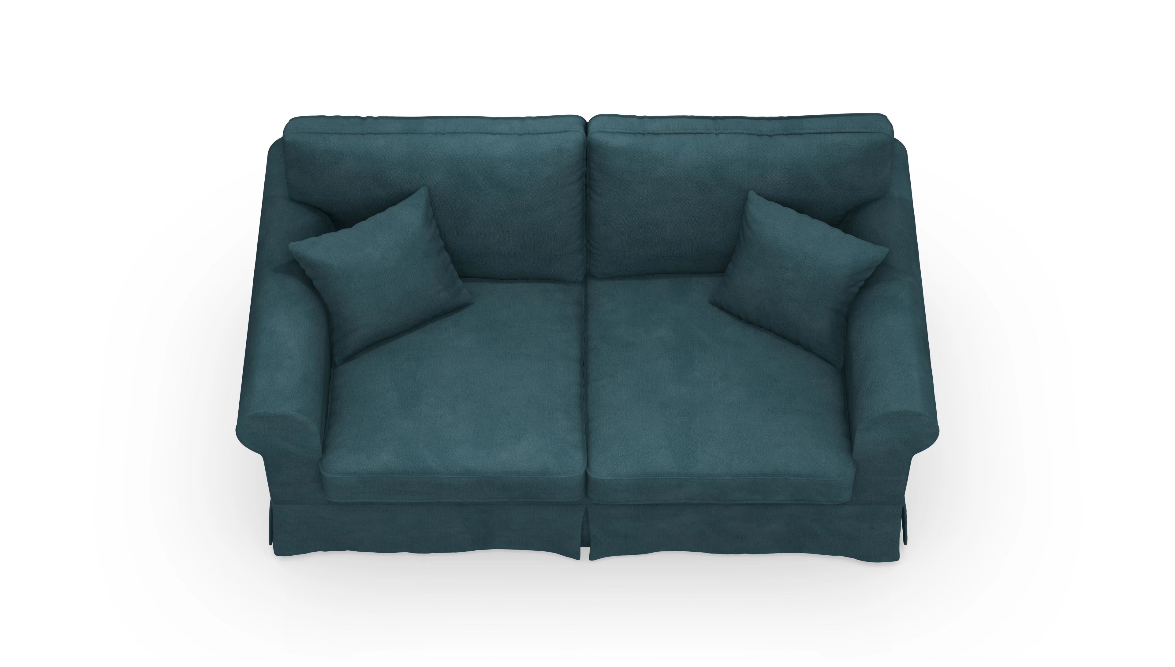 Ansicht des Produktes ParkSlope 2,5-Sitzer in Samt blau