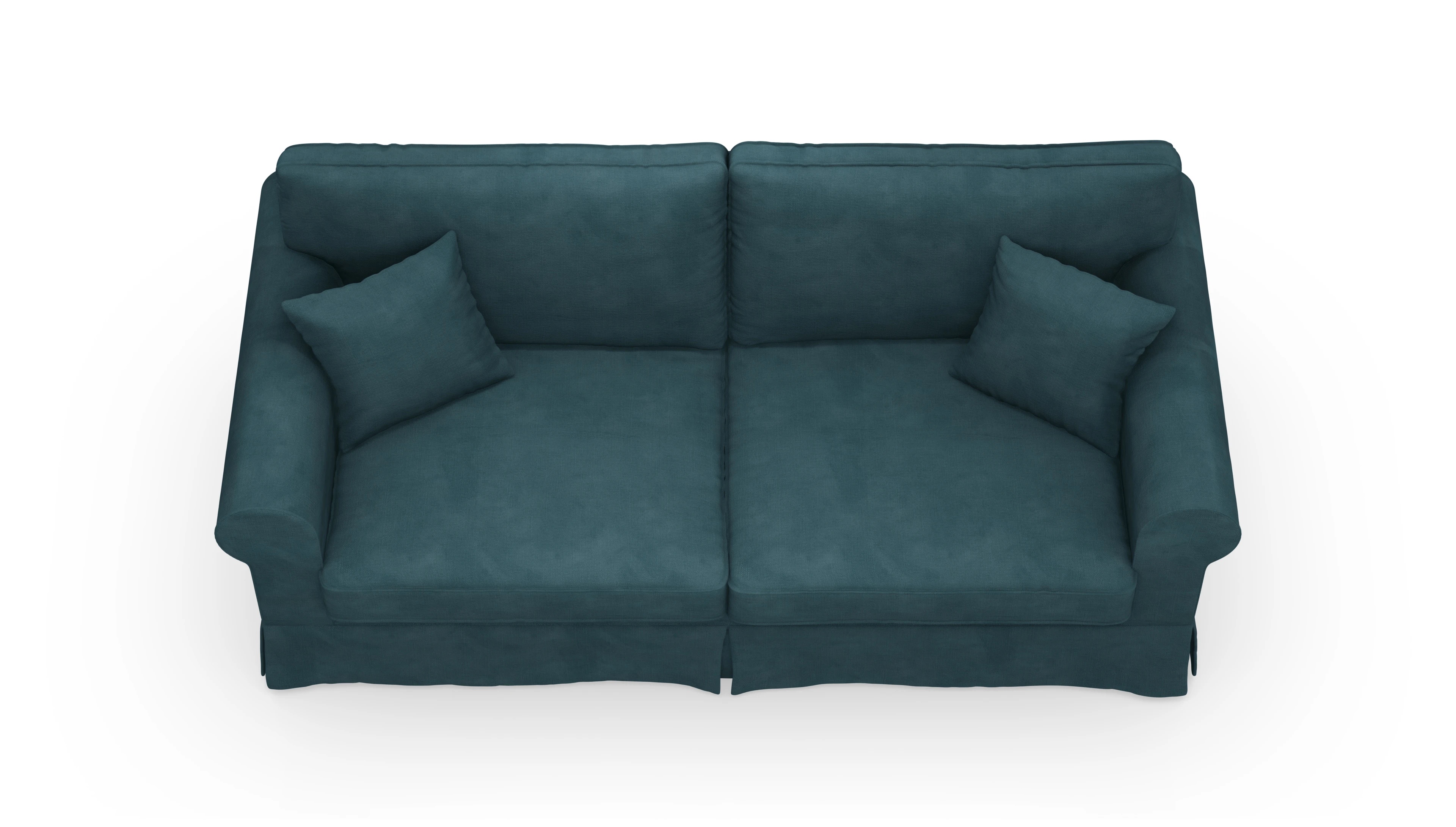 Ansicht des Produktes ParkSlope 3-Sitzer in Samt blau