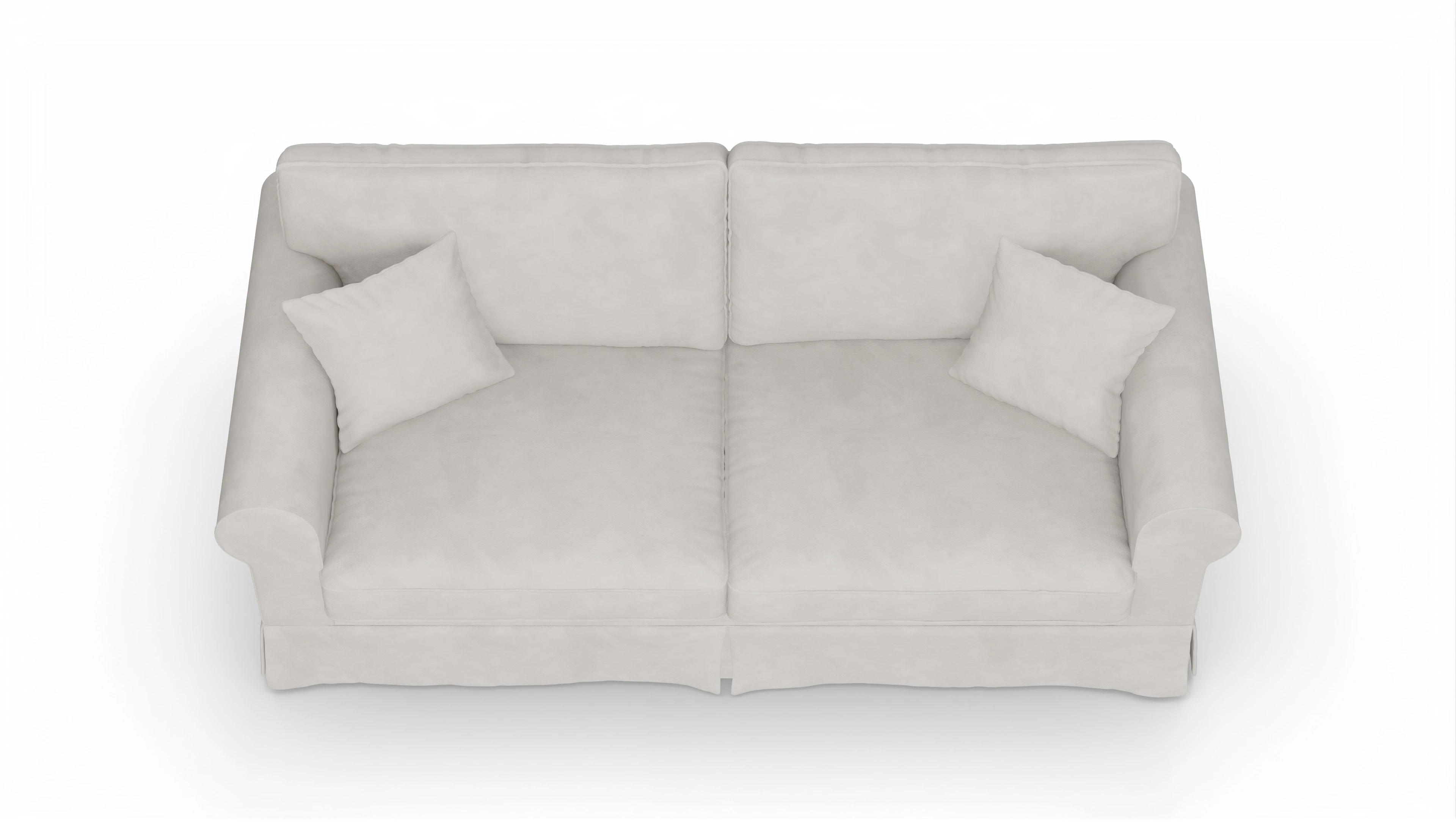 Ansicht des Produktes ParkSlope 3-Sitzer in Samt weiß