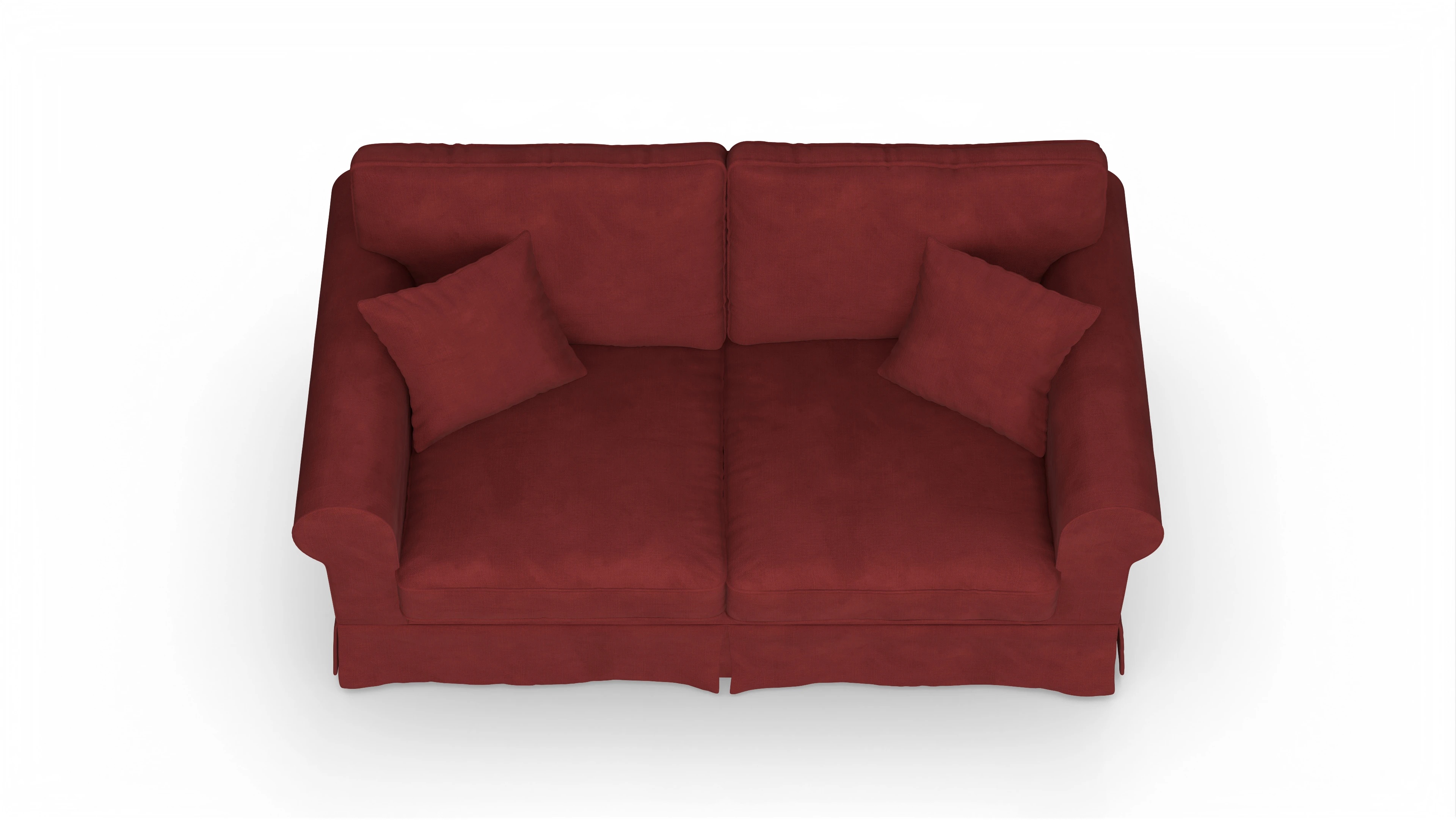 Ansicht des Produktes ParkSlope 2,5-Sitzer in Samt rot