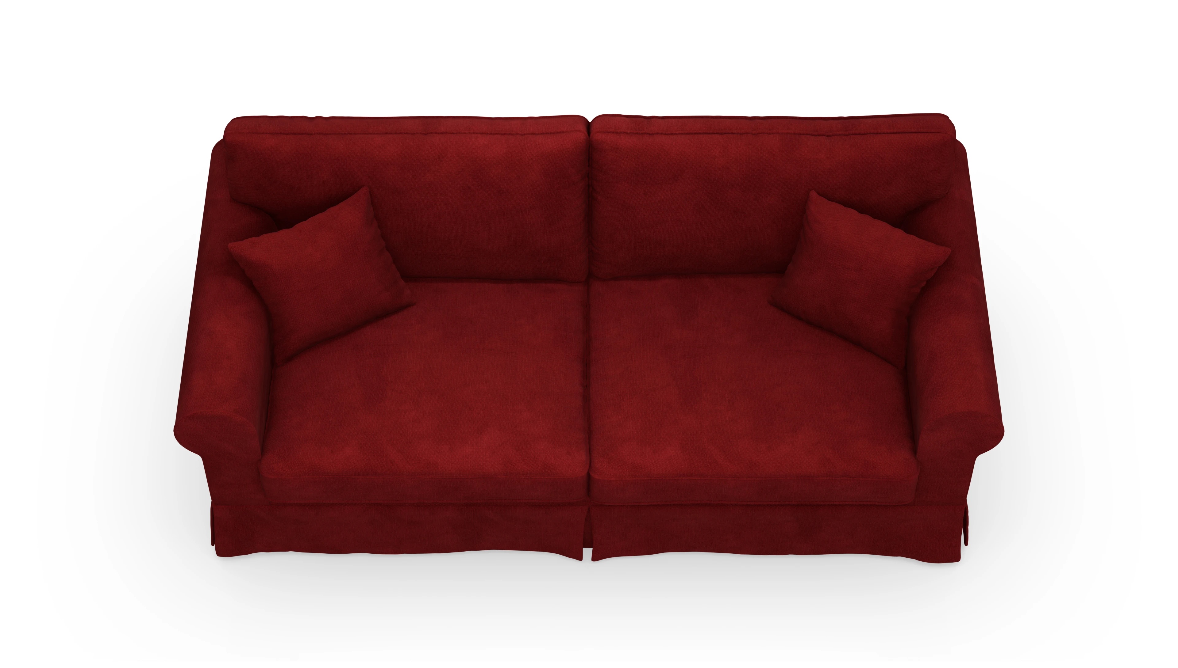 Ansicht des Produktes ParkSlope 3-Sitzer in Samt rot