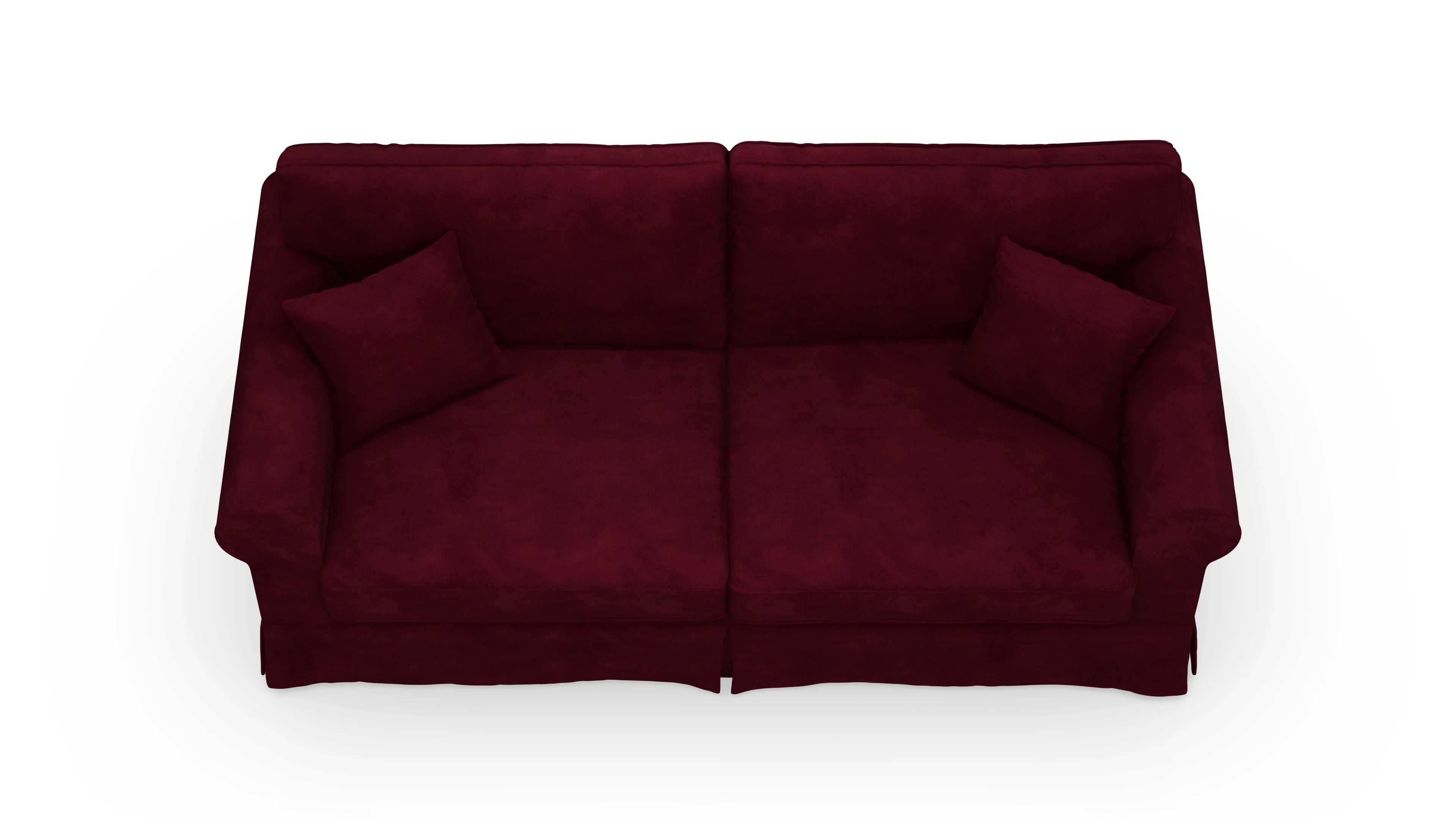 Ansicht des Produktes ParkSlope 3-Sitzer in Samt rot