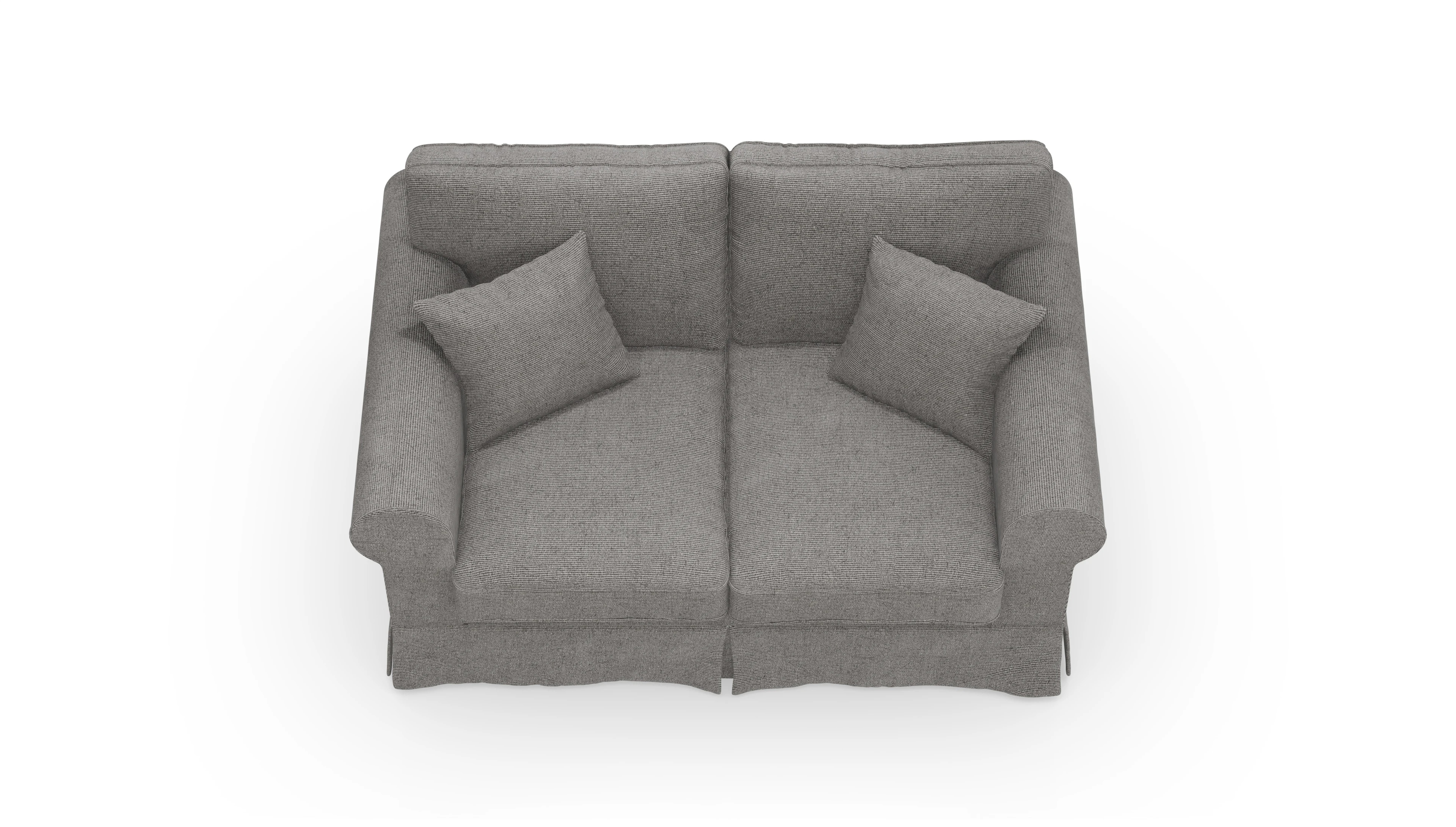 Landhaus-Sofa Park Slope mit Husse Ansicht des Produktes ParkSlope 2-Sitzer in Stoff grau