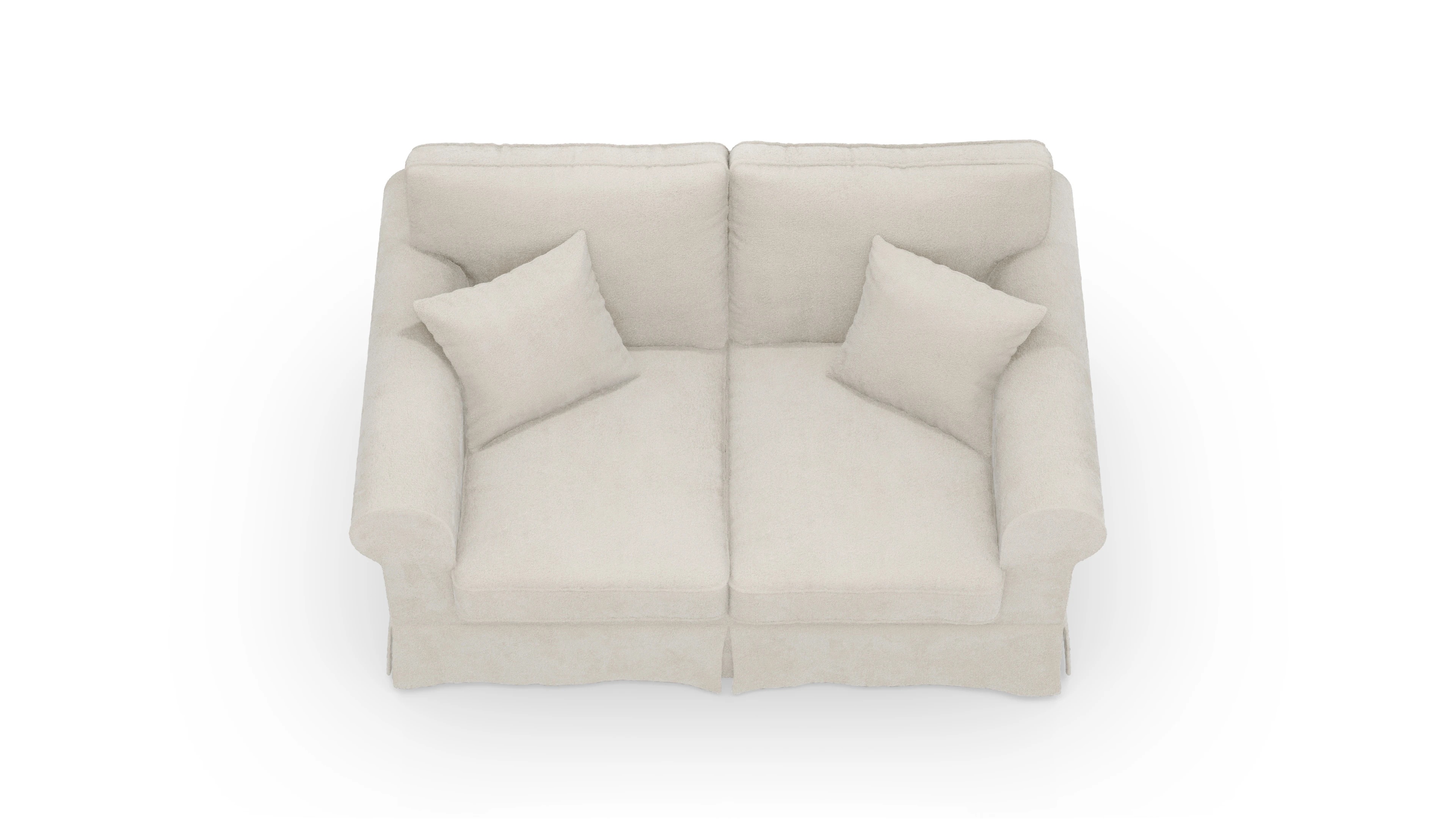 Ansicht des Produktes ParkSlope 2-Sitzer in Stoff weiß