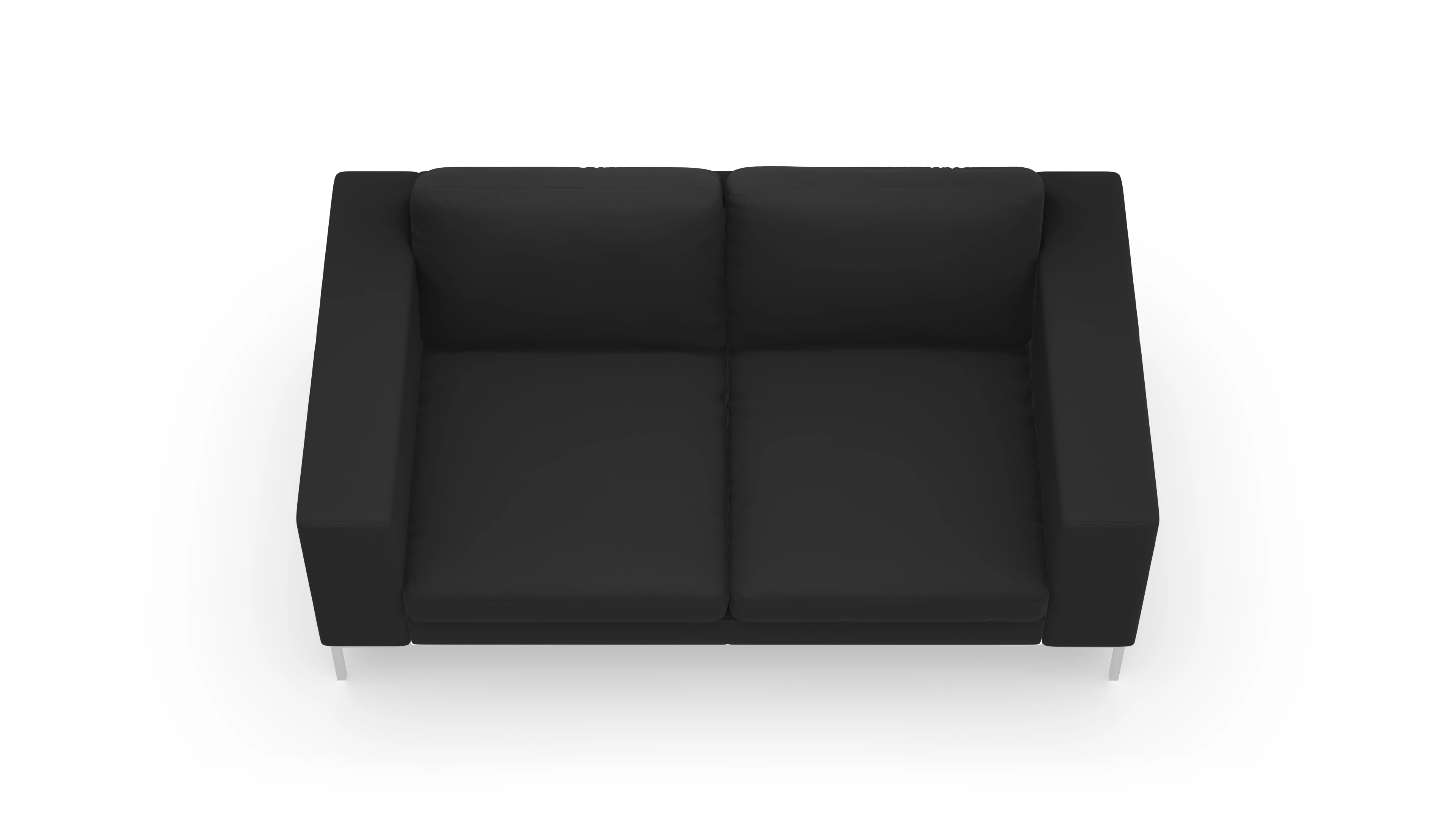 Paludan Ledersofa Ansicht des Produktes Paludan 2-Sitzer in Leder schwarz