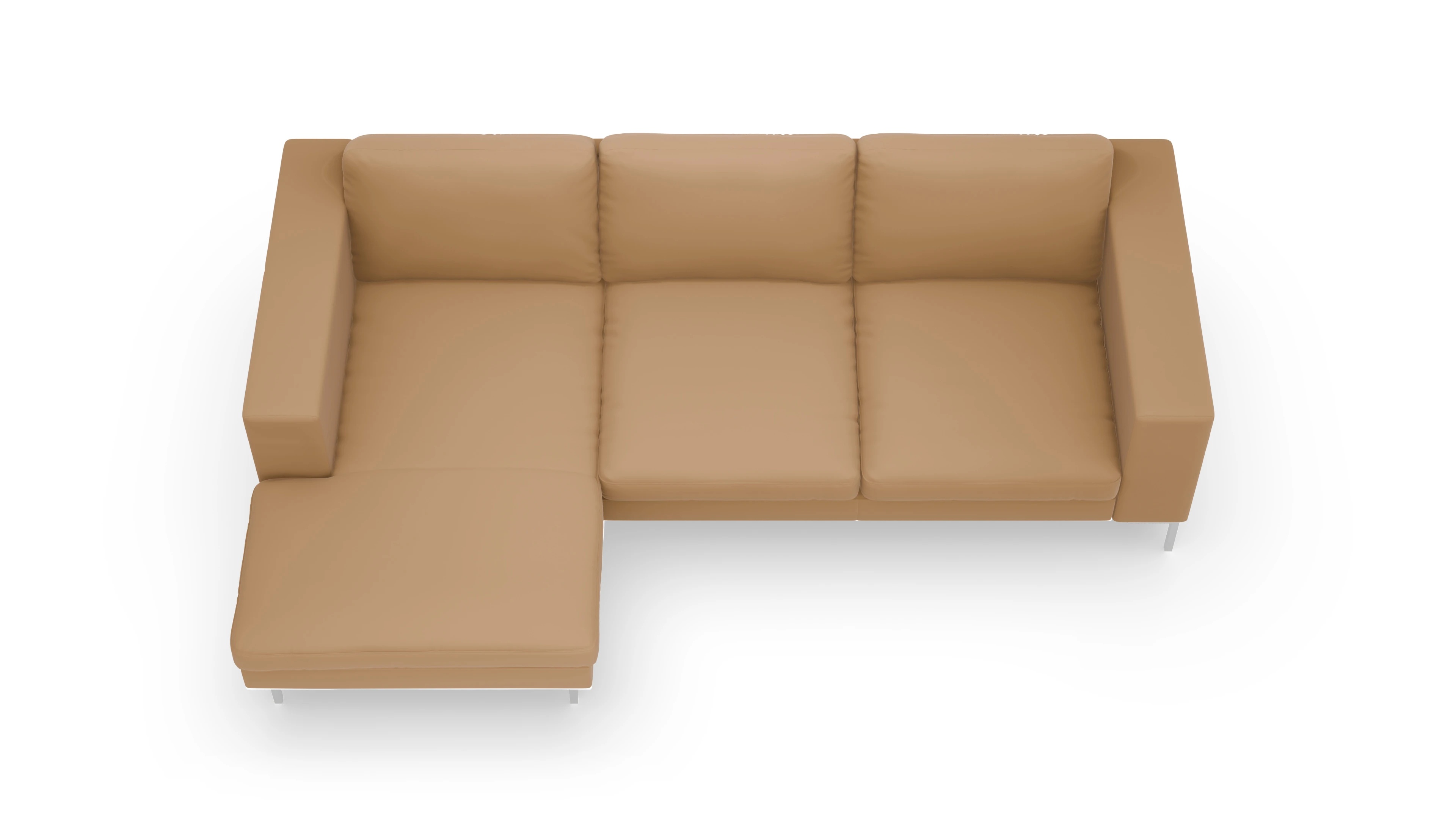 Ansicht des Produktes Paludan Sofa mit Rec links in Leder braun