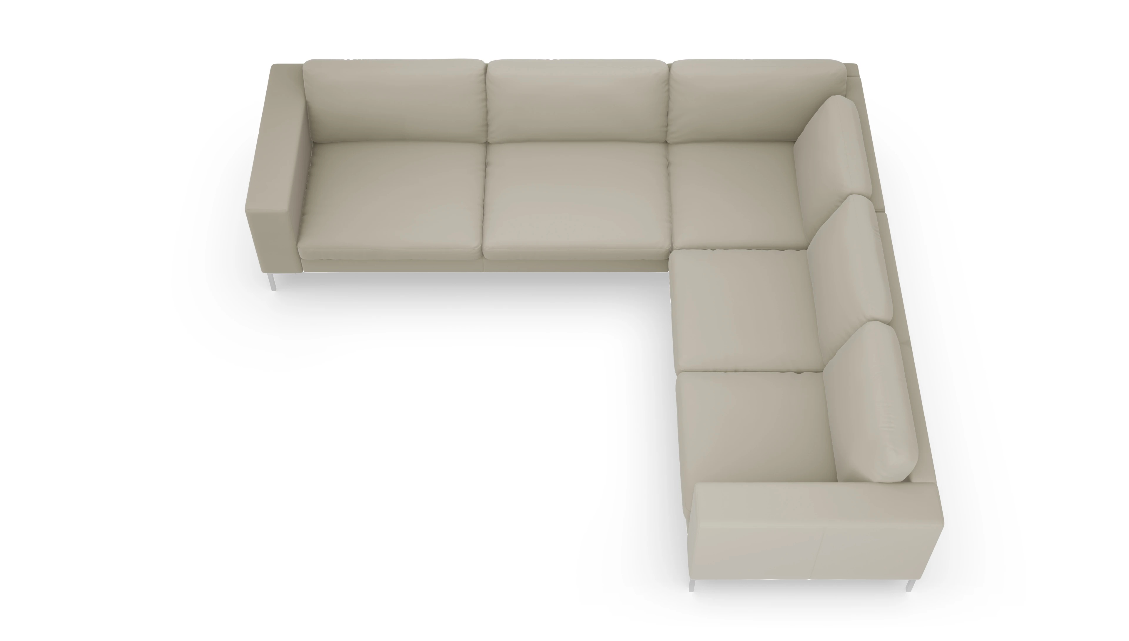 Ansicht des Produktes Paludan Ecksofa Rechts in Leder beige
