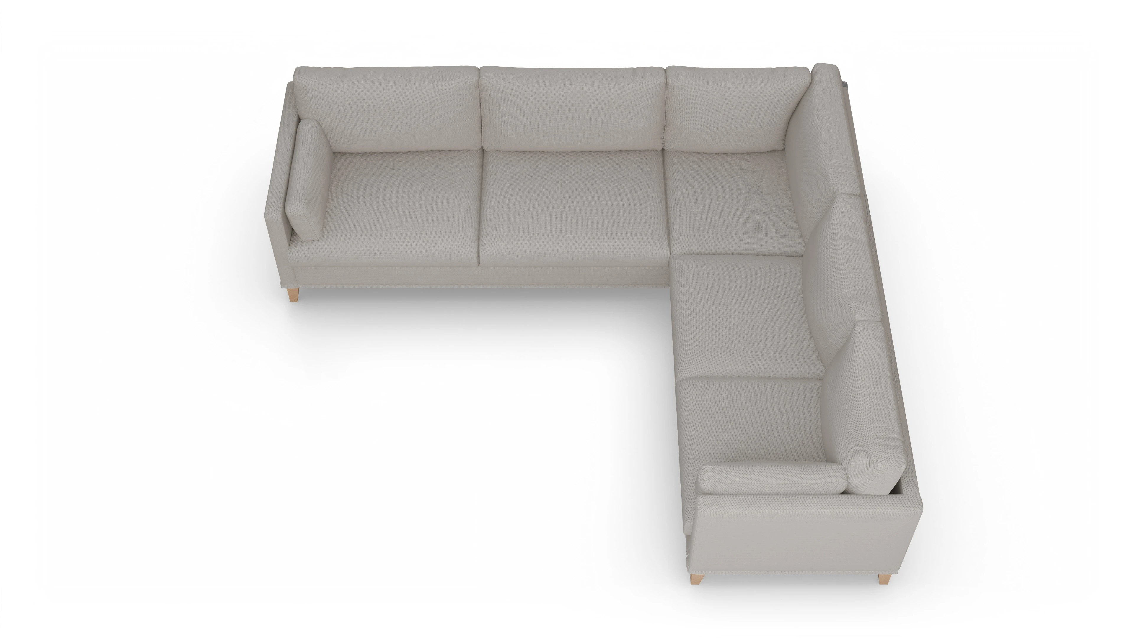 Ansicht des Produktes Jensen Ecksofa Rechts in Stoff weiß