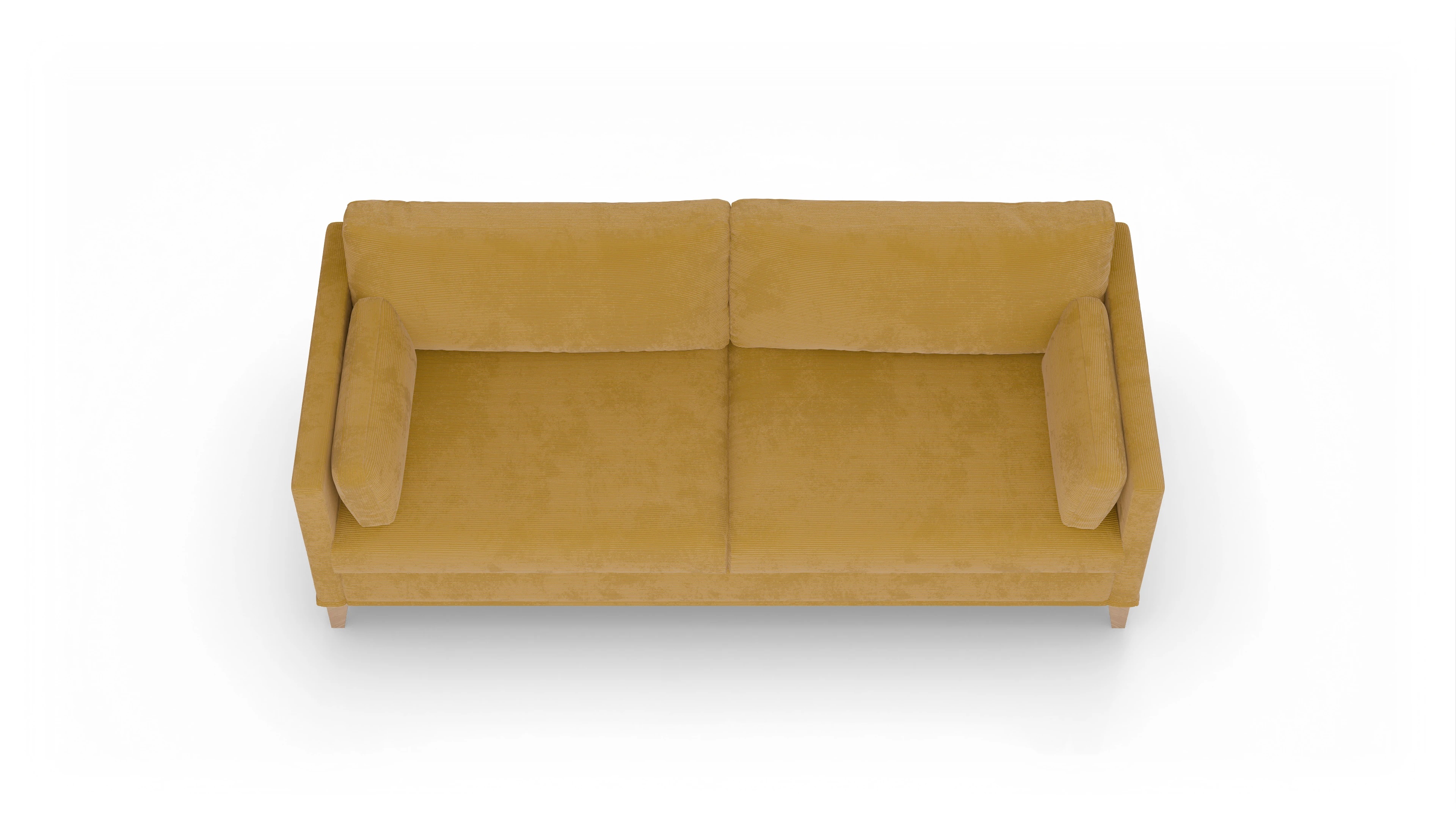 Ansicht des Produktes Jensen 3-Sitzer in Cord gelb