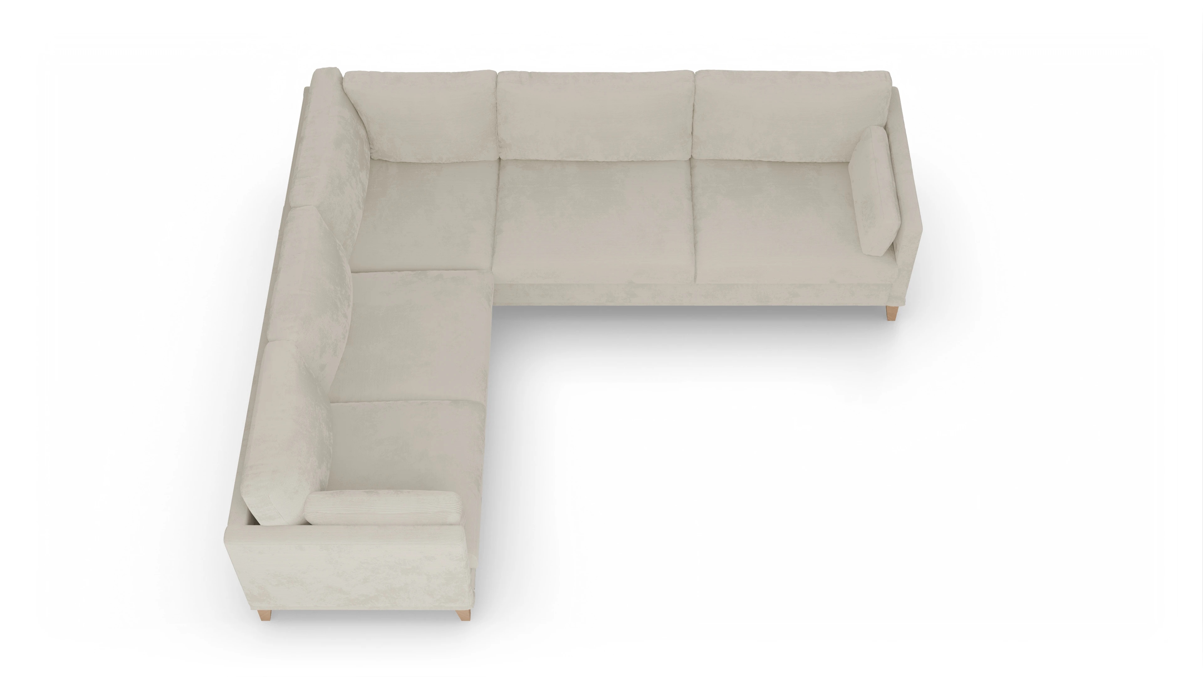 Ansicht des Produktes Jensen Ecksofa Links in Cord weiß