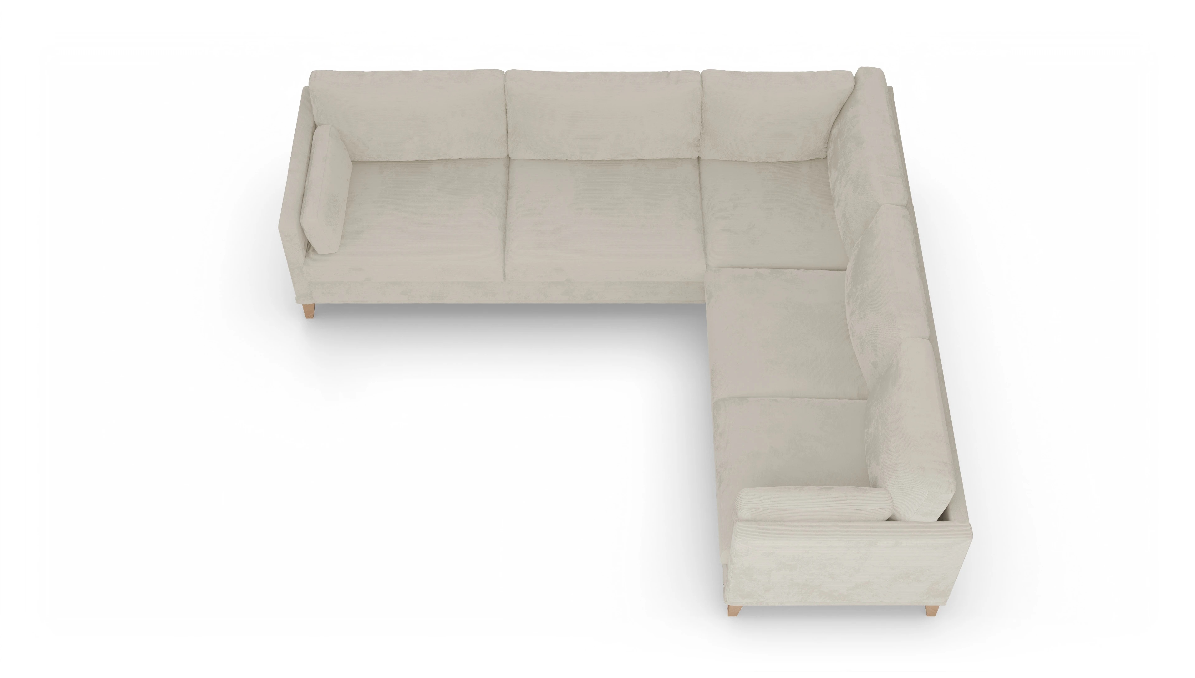 Ansicht des Produktes Jensen Ecksofa Rechts in Cord weiß