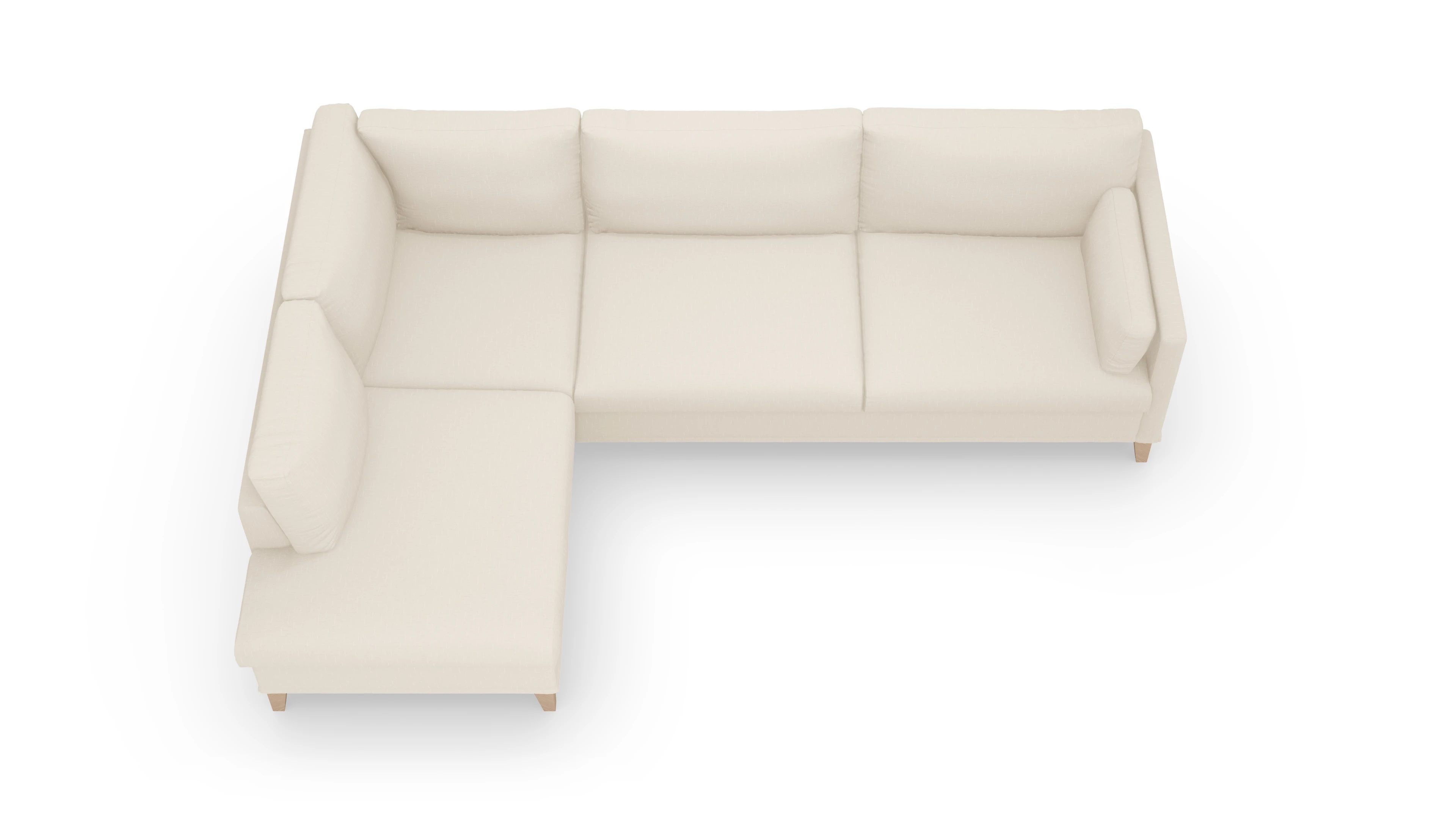 Ansicht des Produktes Jensen Sofa mit Rec links in Stoff weiß
