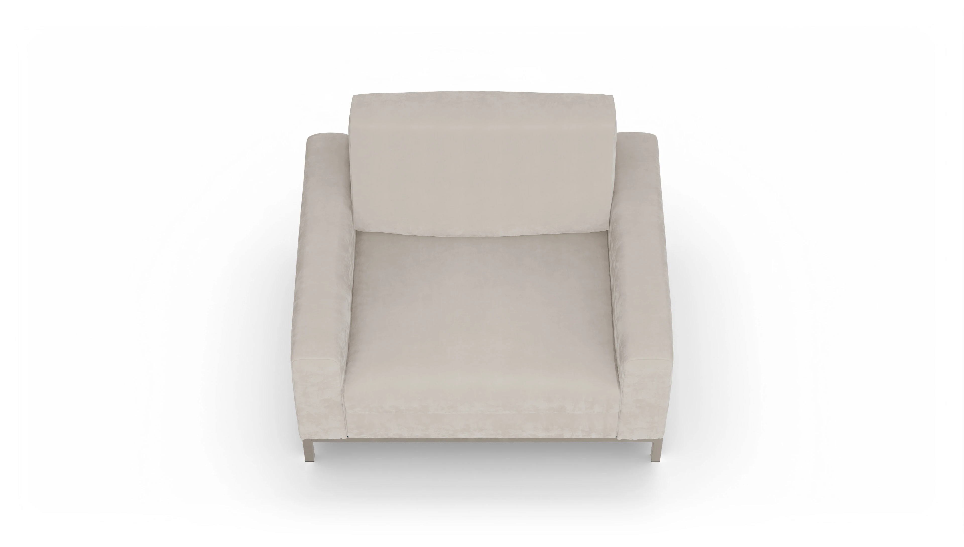 Ansicht des Produktes Paglia Sessel in Samt weiß