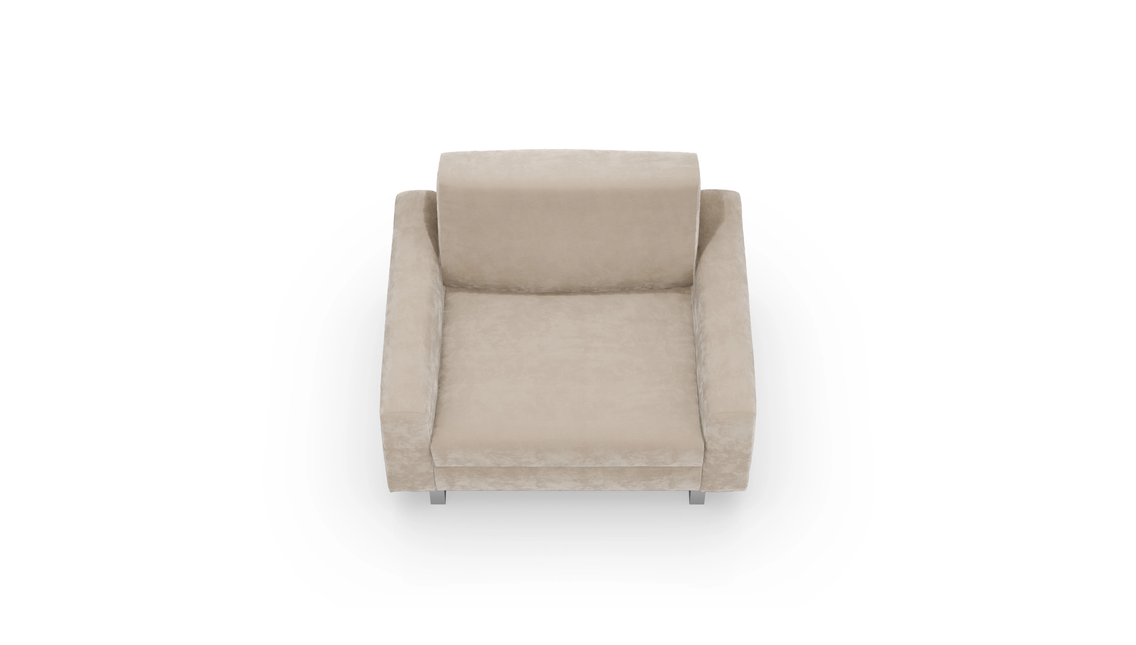Schlafsessel Fontego in Stoff Ansicht des Produktes Fontego Sessel in Samt beige