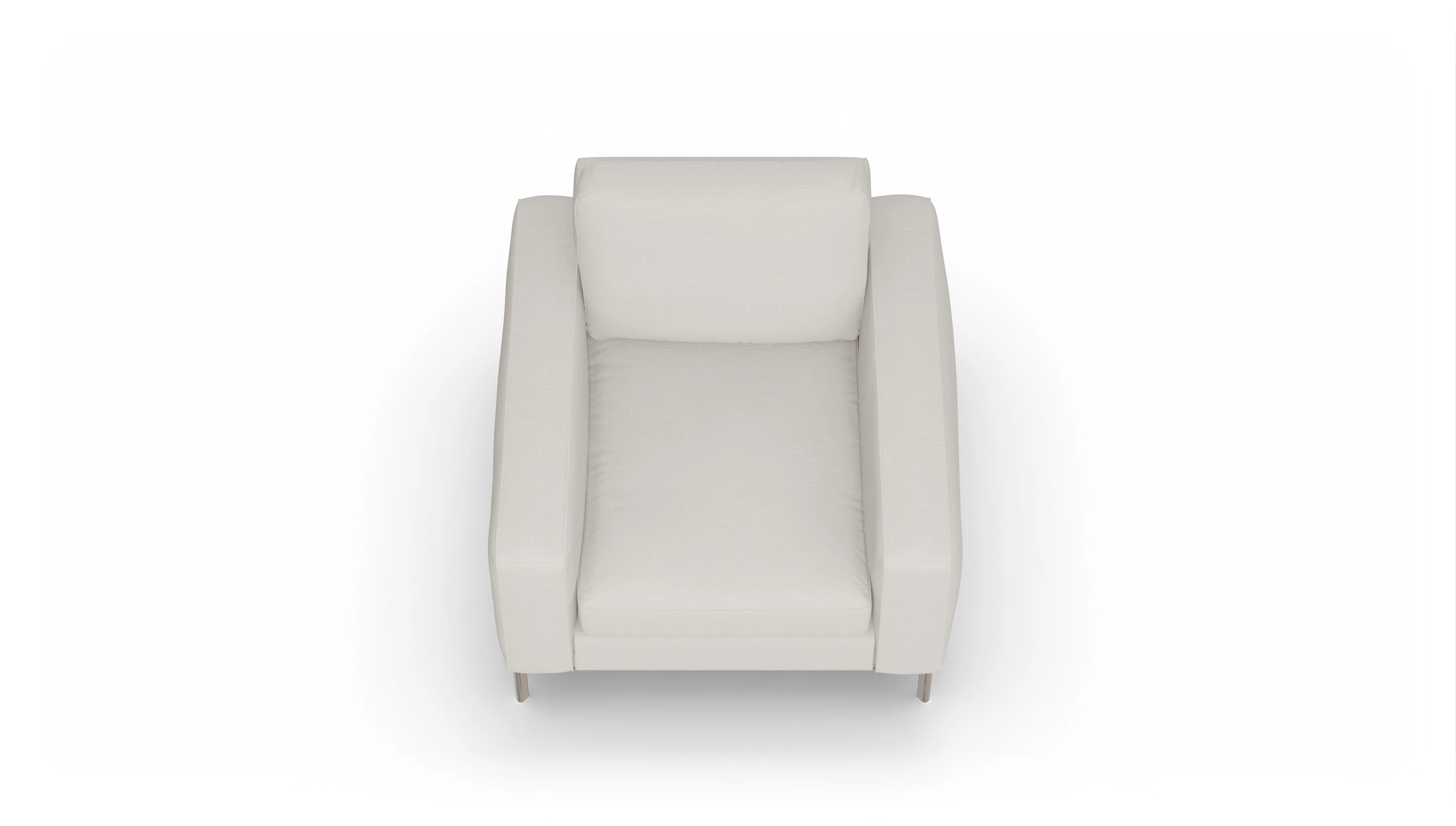 Ansicht des Produktes Pinedo Sessel in Stoff weiß