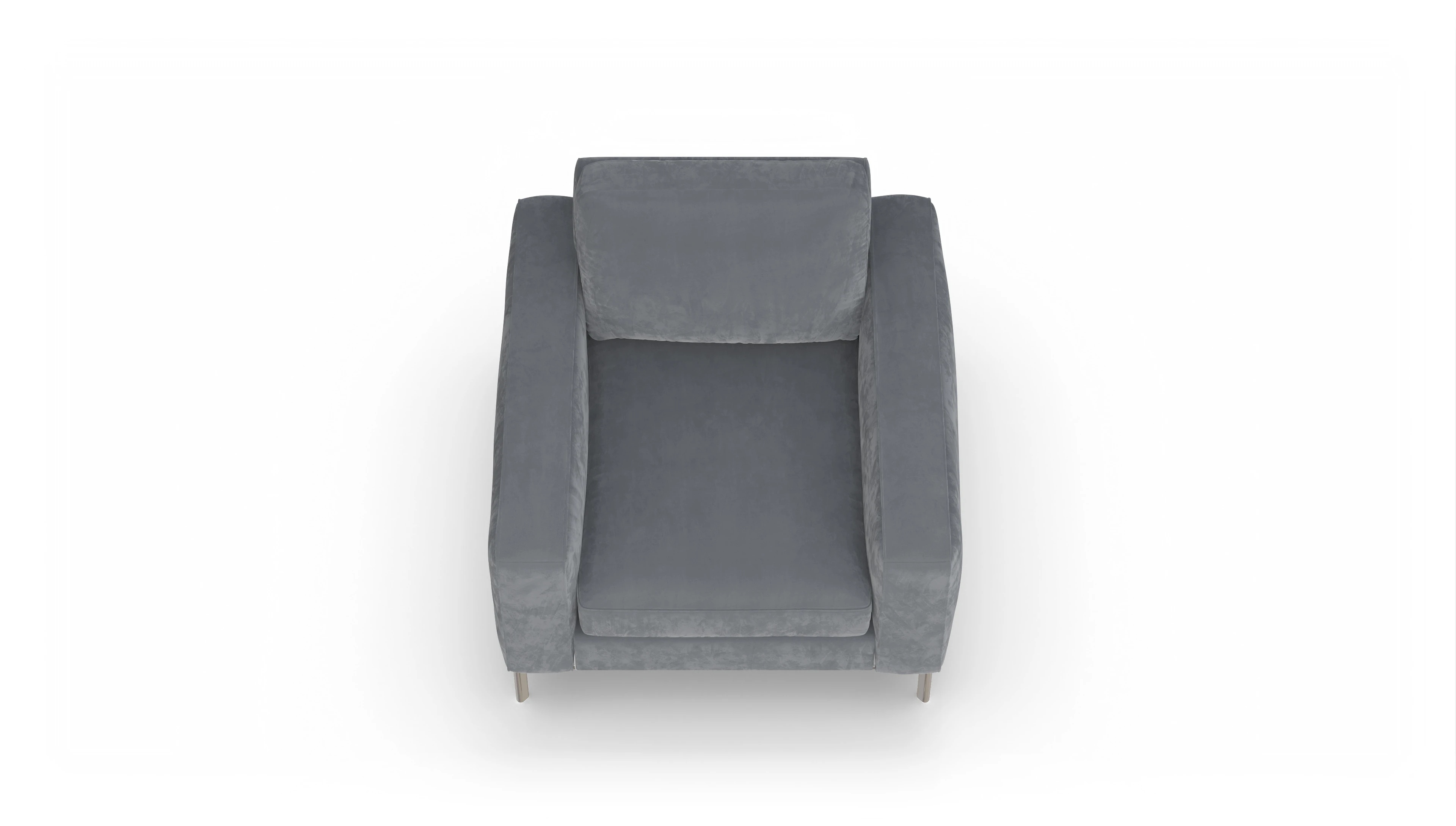 Ansicht des Produktes Pinedo Sessel in Samt grau