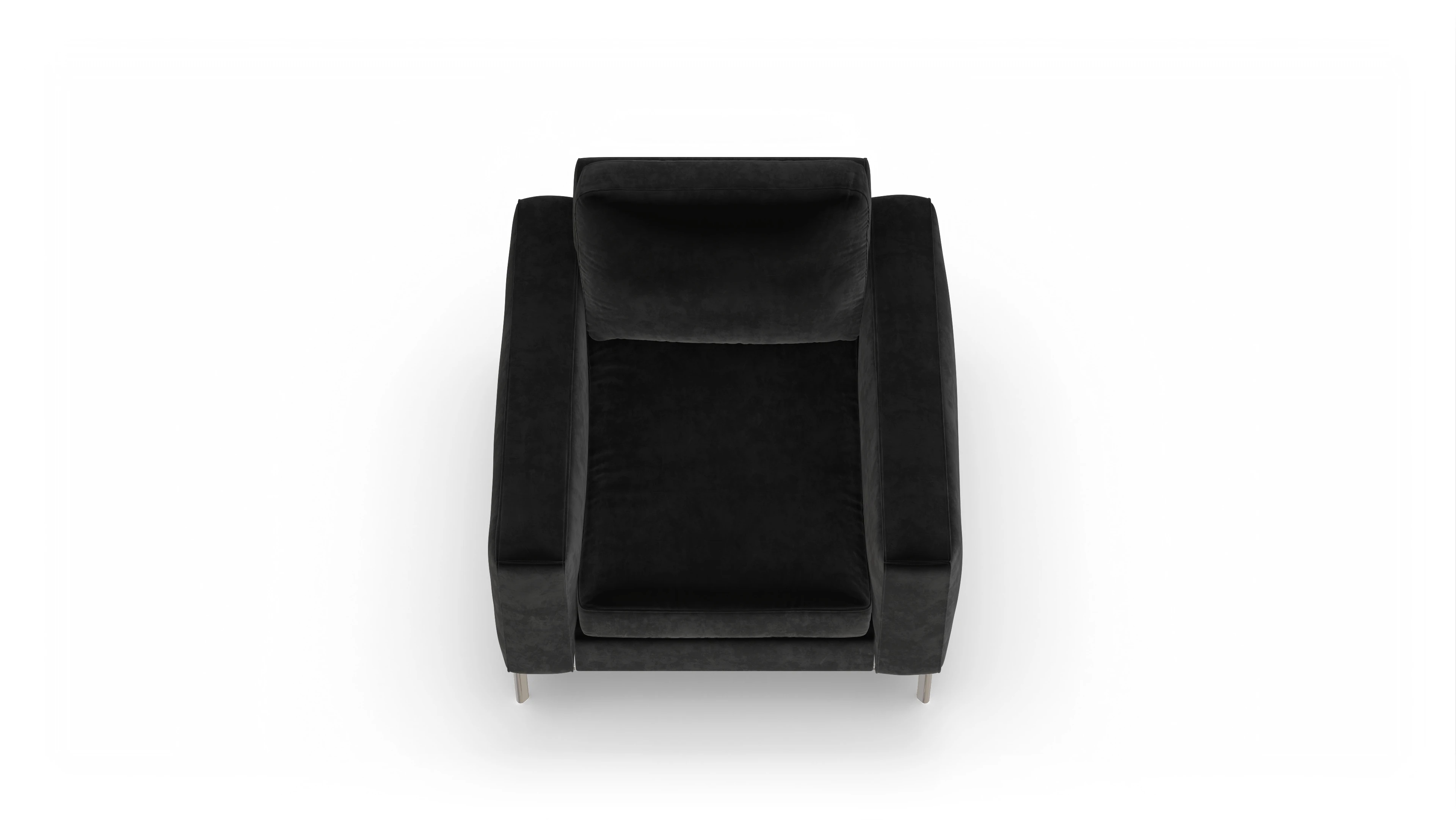 Pinedo Stoffsessel Ansicht des Produktes Pinedo Sessel in Samt schwarz