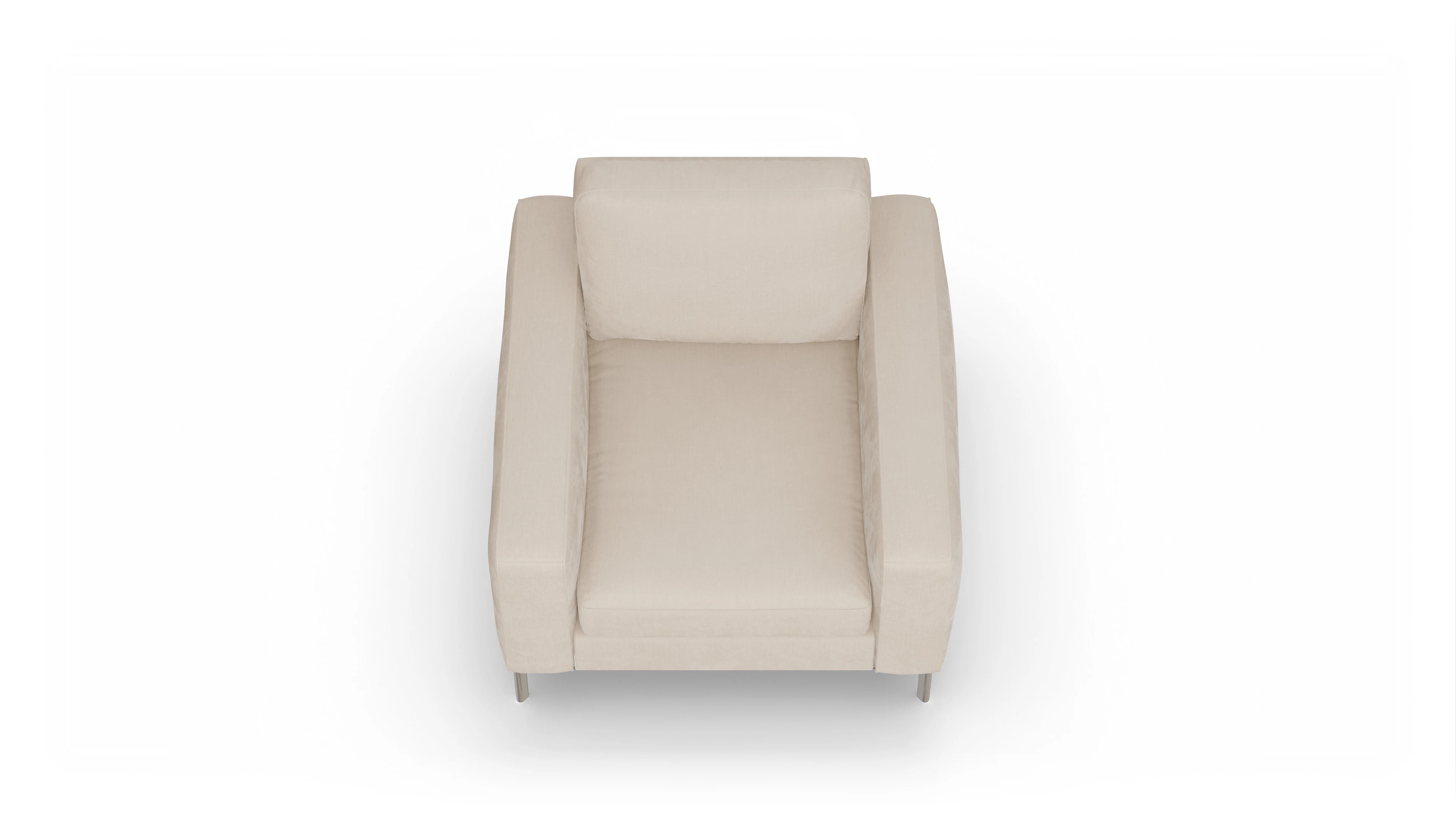 Ansicht des Produktes Pinedo Sessel in Stoff weiß