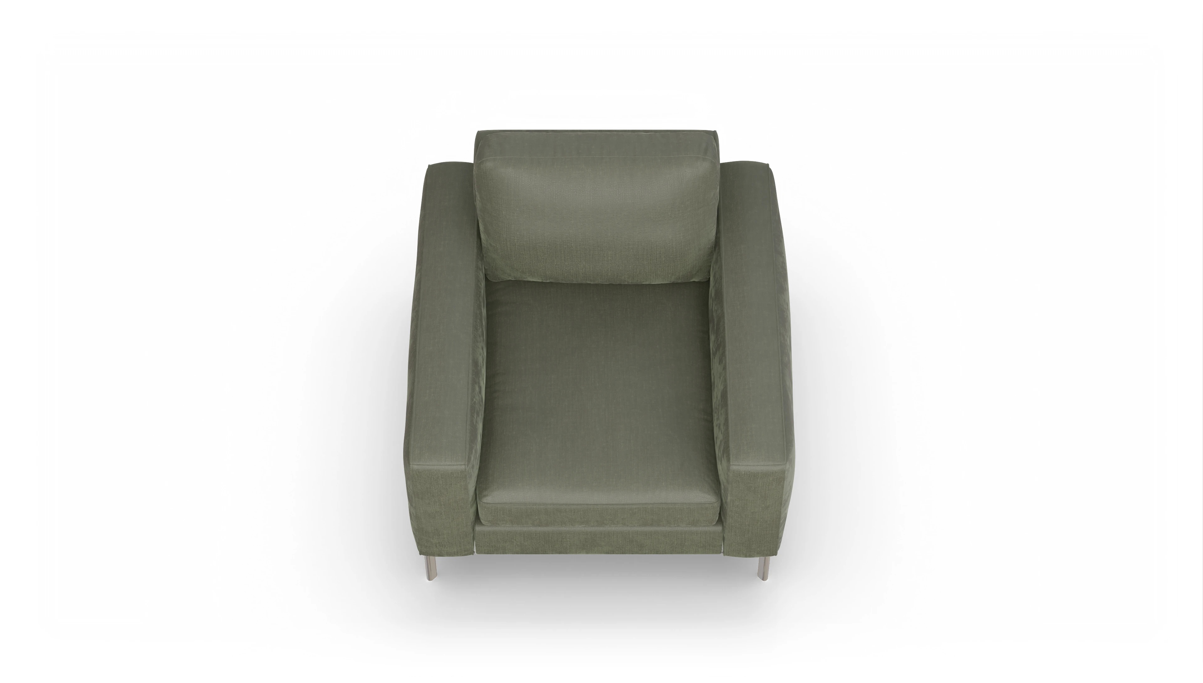 Ansicht des Produktes Pinedo Sessel in Stoff grün