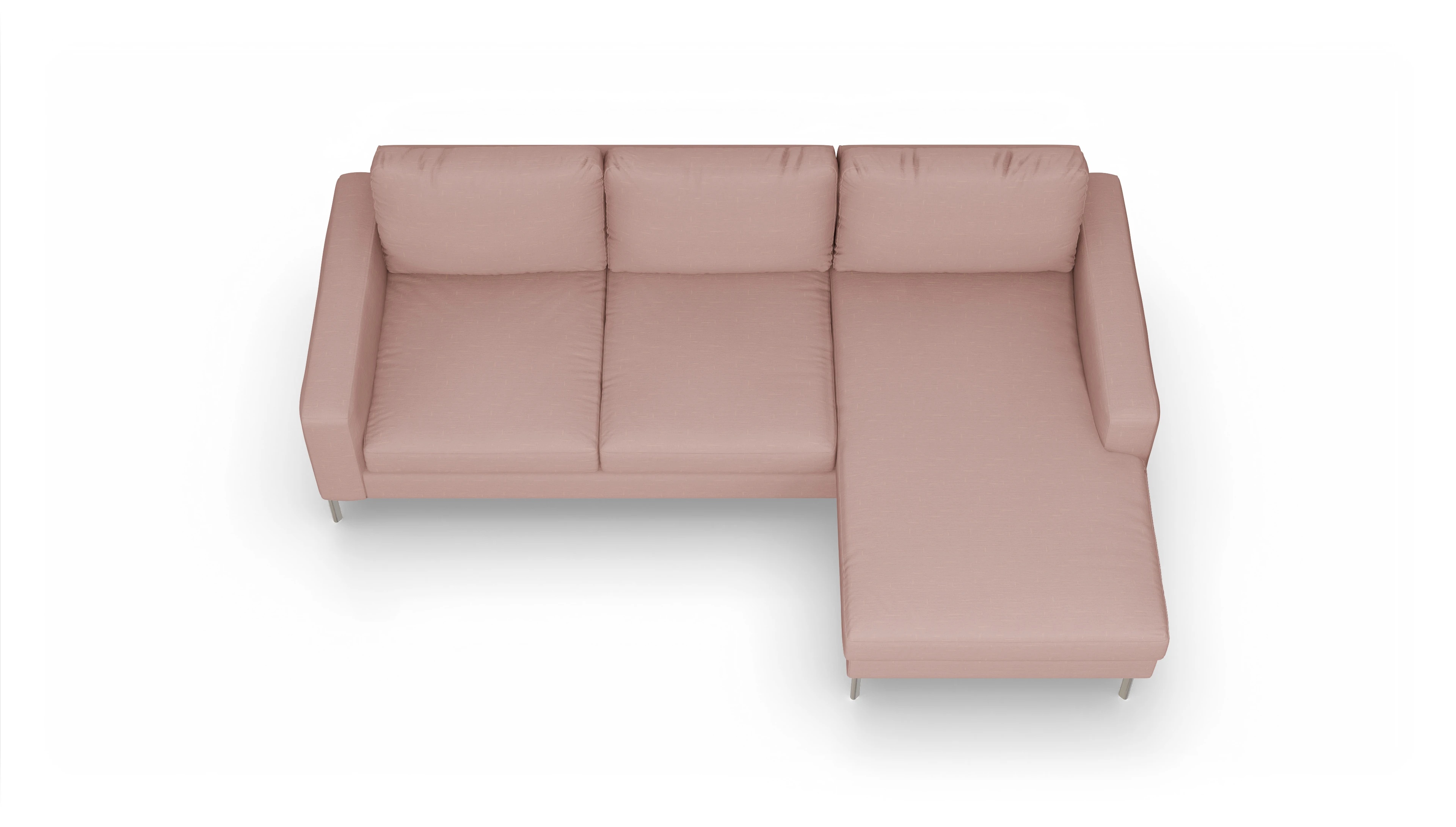 Ansicht des Produktes Pinedo Sofa mit Rec rechts in Stoff rot
