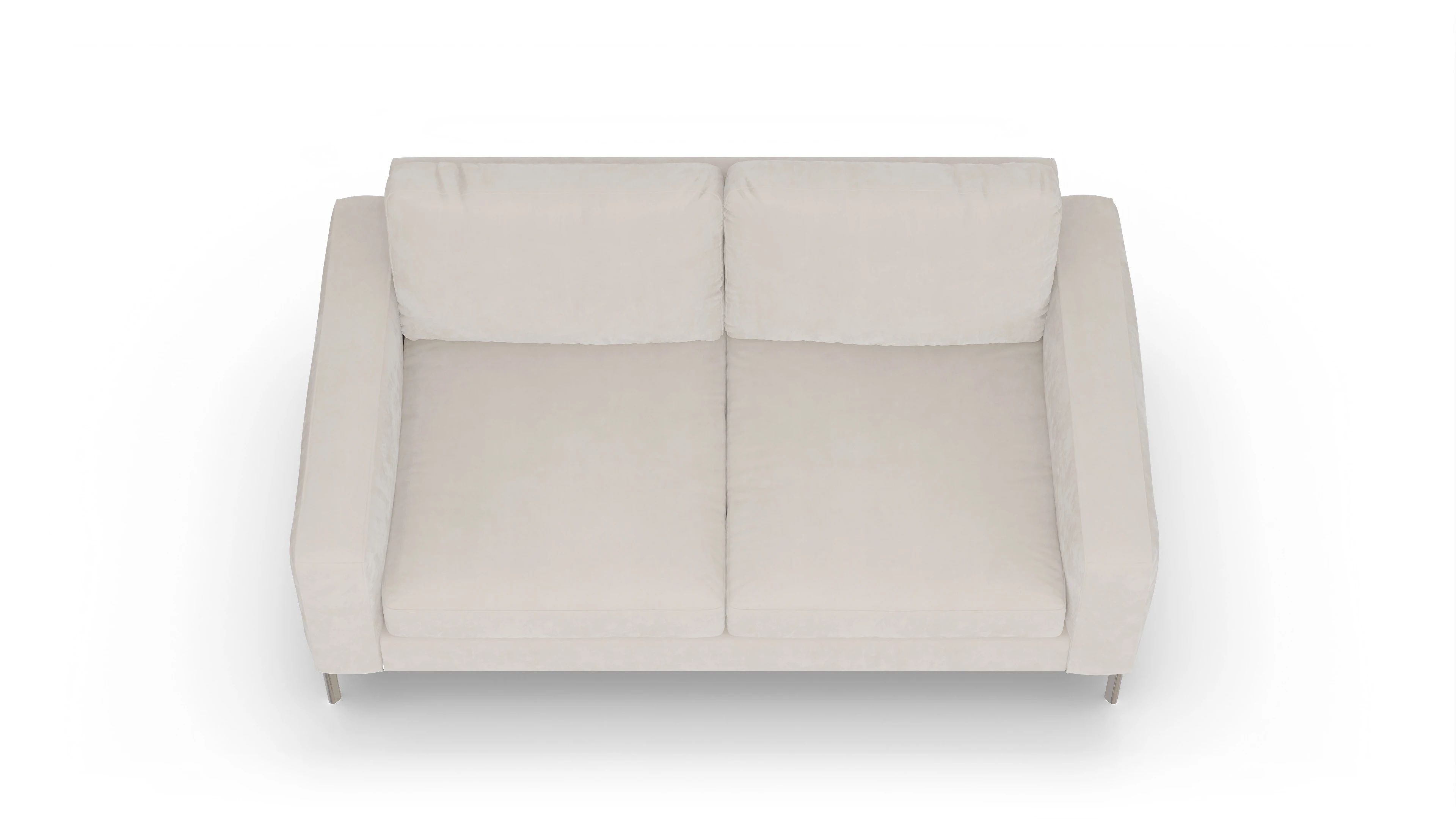 Ansicht des Produktes Pinedo 2,5-Sitzer in Samt weiß