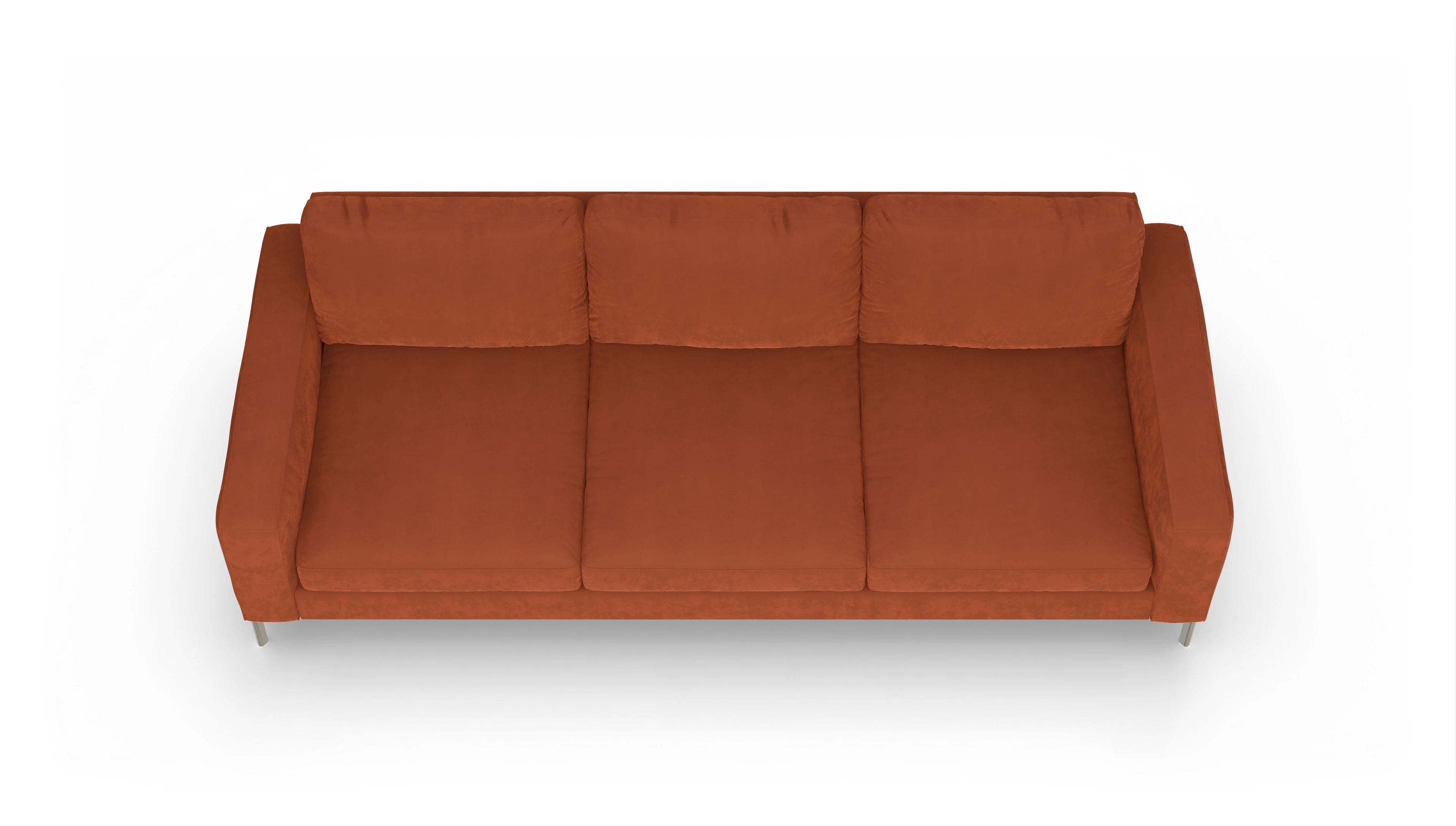 Pinedo Stoffsofa Ansicht des Produktes Pinedo 4,5-Sitzer in Samt orange
