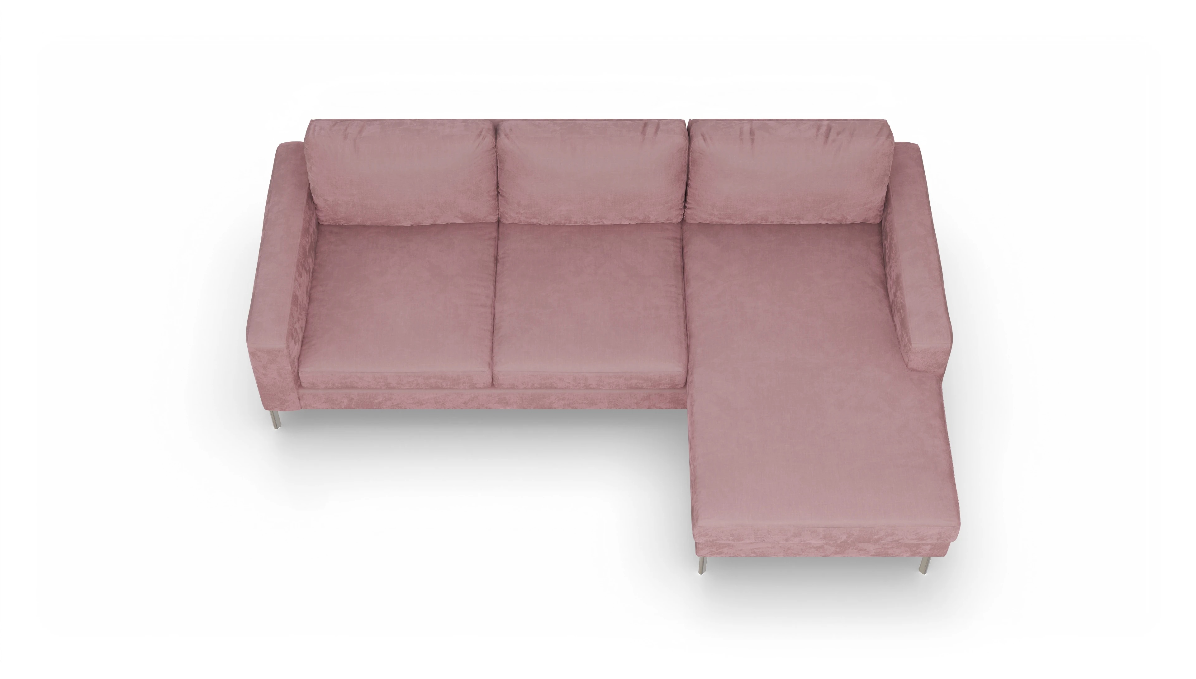 Ansicht des Produktes Pinedo Sofa mit Rec rechts in Stoff rot