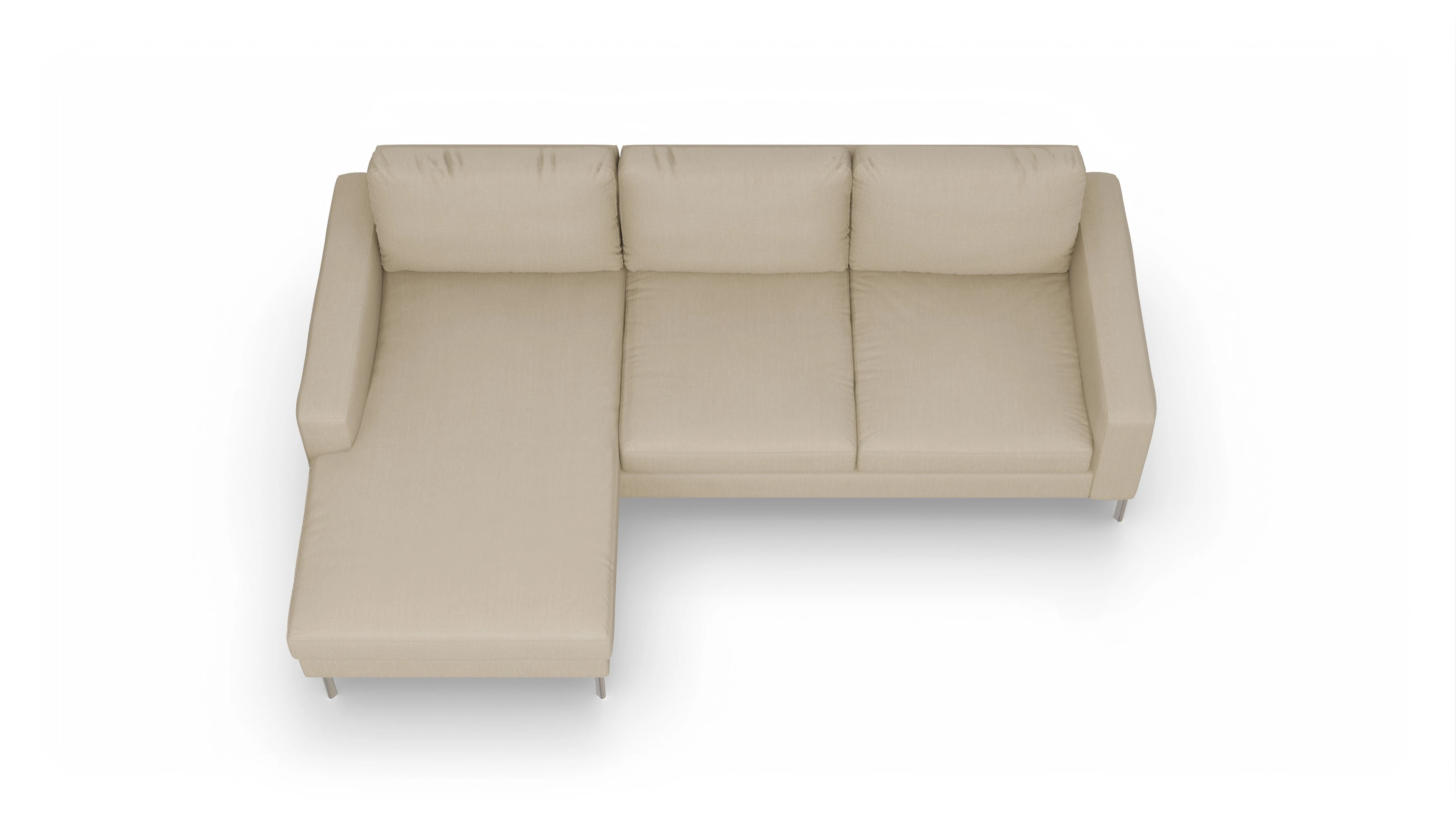 Ansicht des Produktes Pinedo Sofa mit Rec links in Stoff beige
